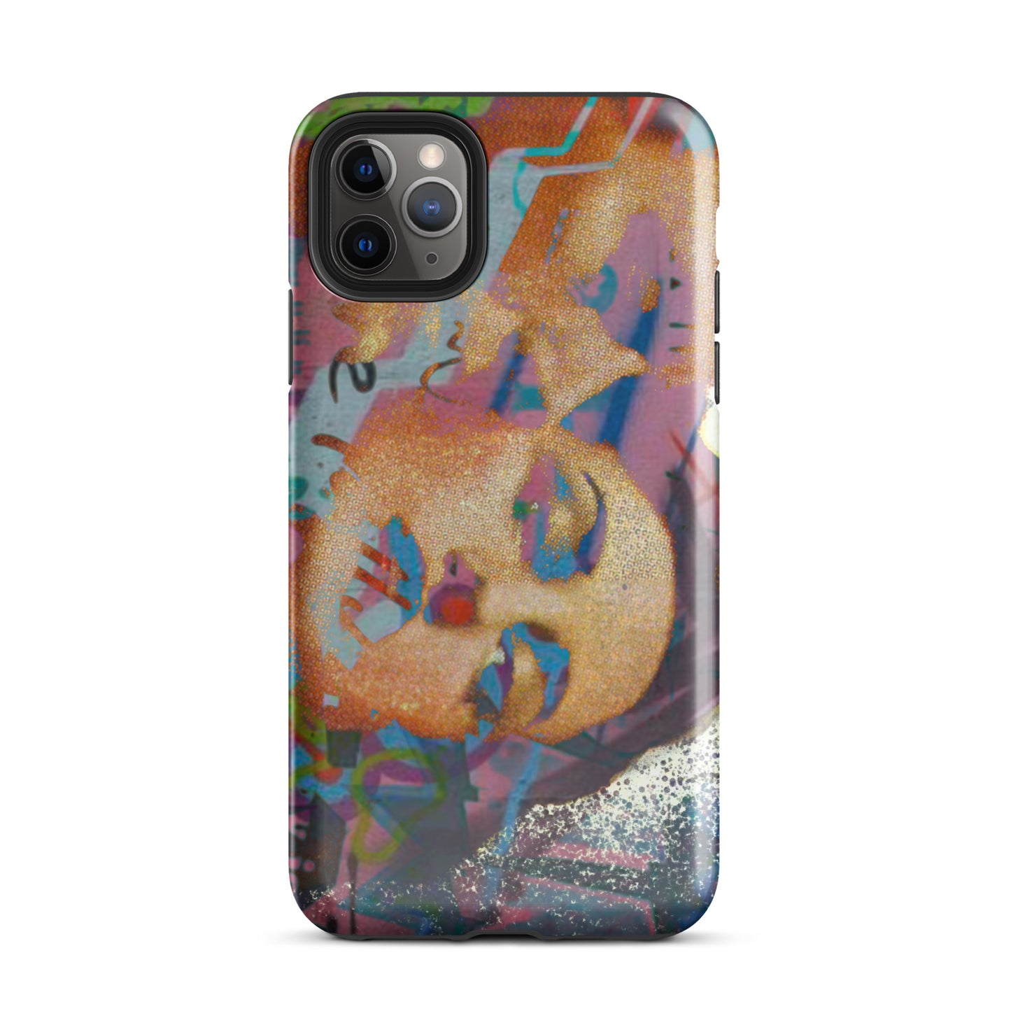 1043: Neon Love Series Tough Case for iPhone® (for models 11-15)