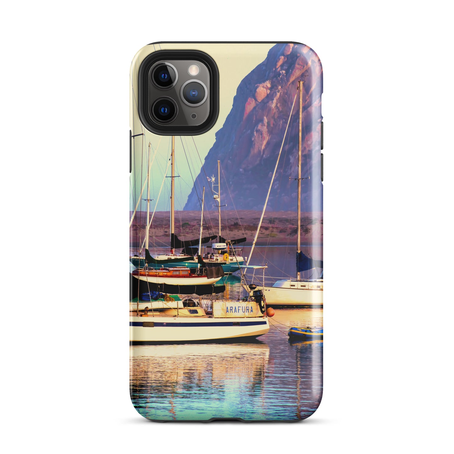 1054: Sailboats Morro Bay California Photo Tough Case for iPhone® (for models 11-15)