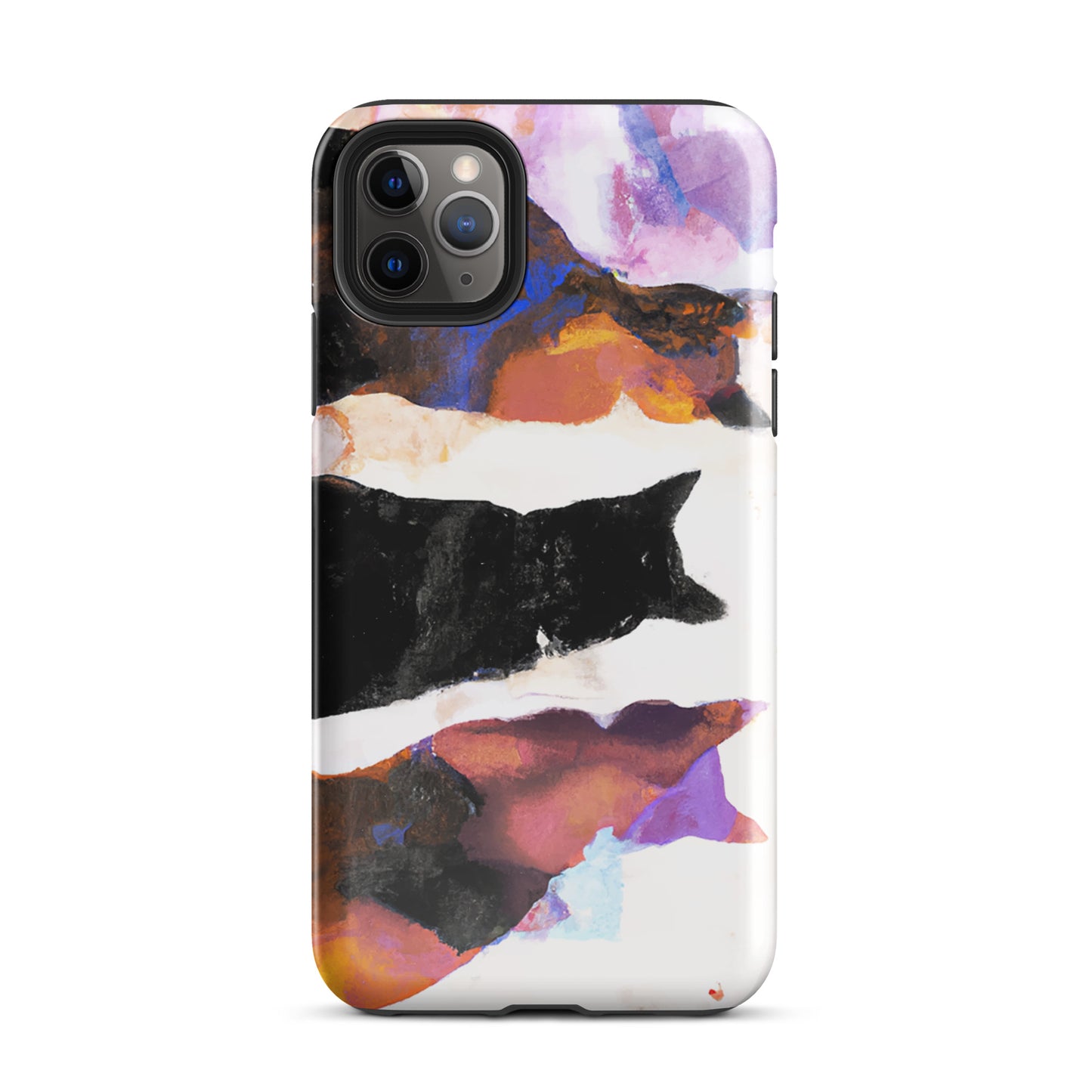 1006: Cats Animal Life Abstract Tough Case for iPhone® (for models 11-15)