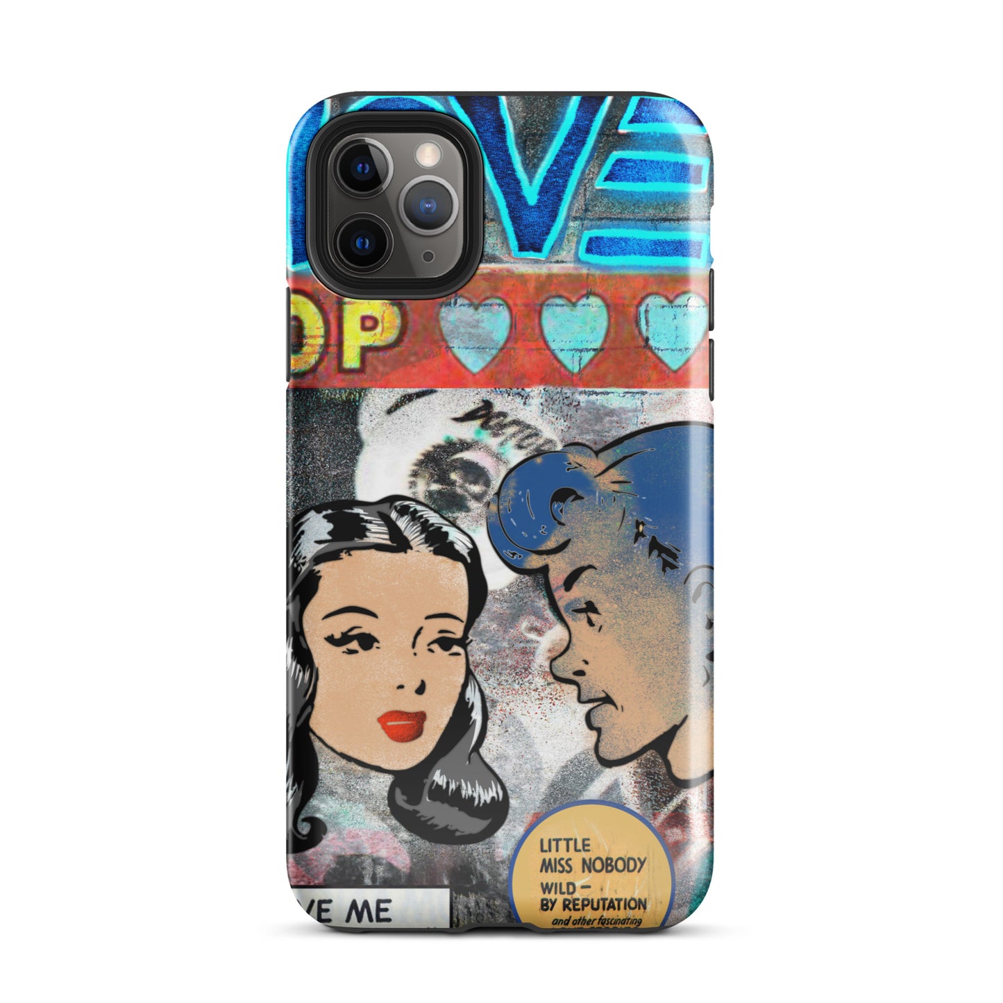 1031: Neon Love Series Top Love Tough Case for iPhone® (for models 11-15)