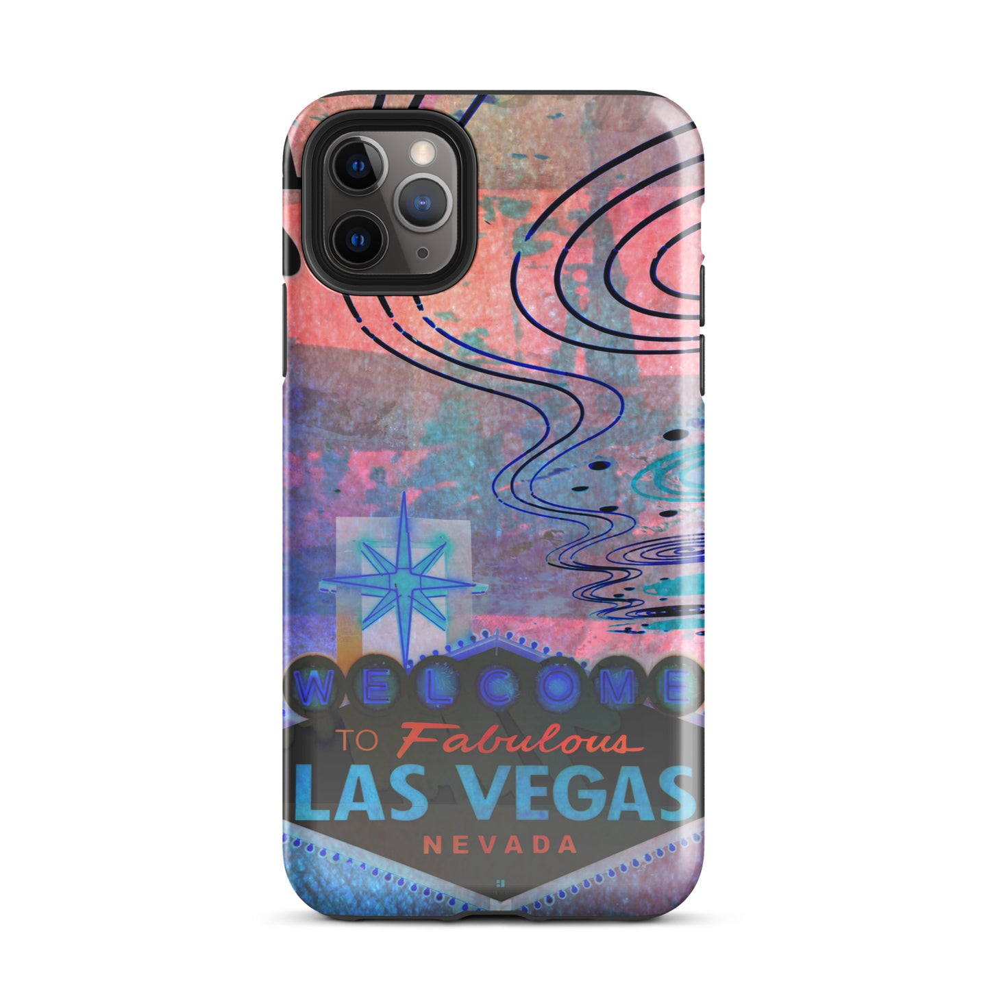 1069: Vegas Aces, Abstract, Tough Case for iPhone® (for models 11-15)