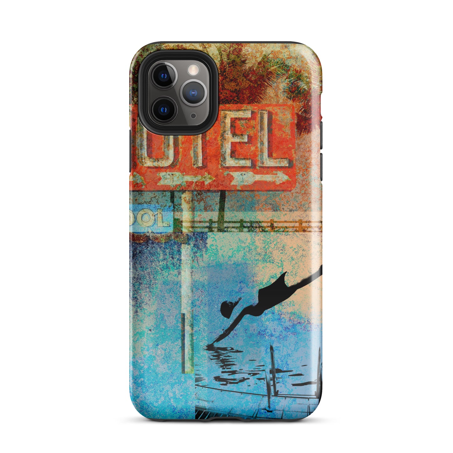 1051: Motel Dive, Route 66 Series, Abstract Tough Case for iPhone® (for models 11-15)