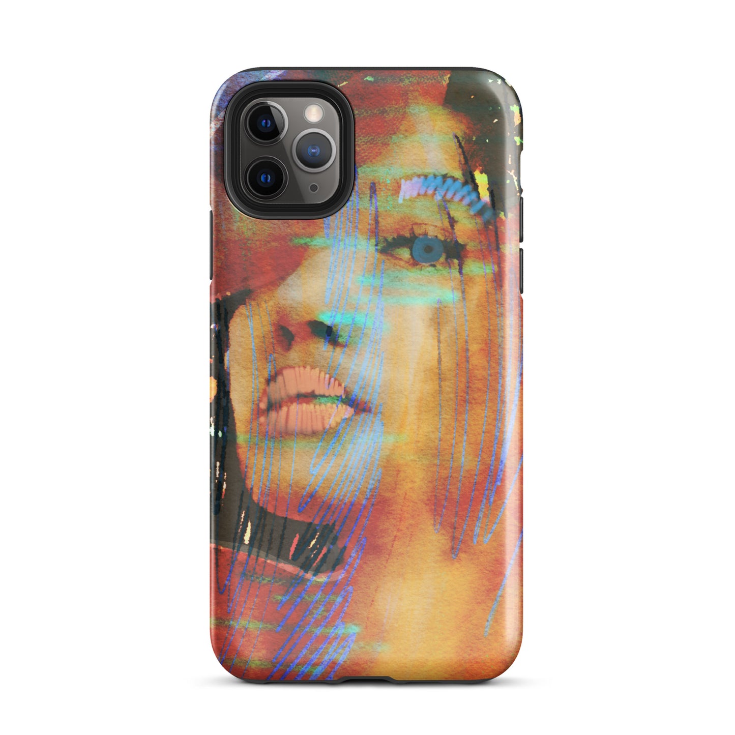 1059: Blue-Eyed Girl, She Vibes, Tough Case for iPhone® (for models 11-15)