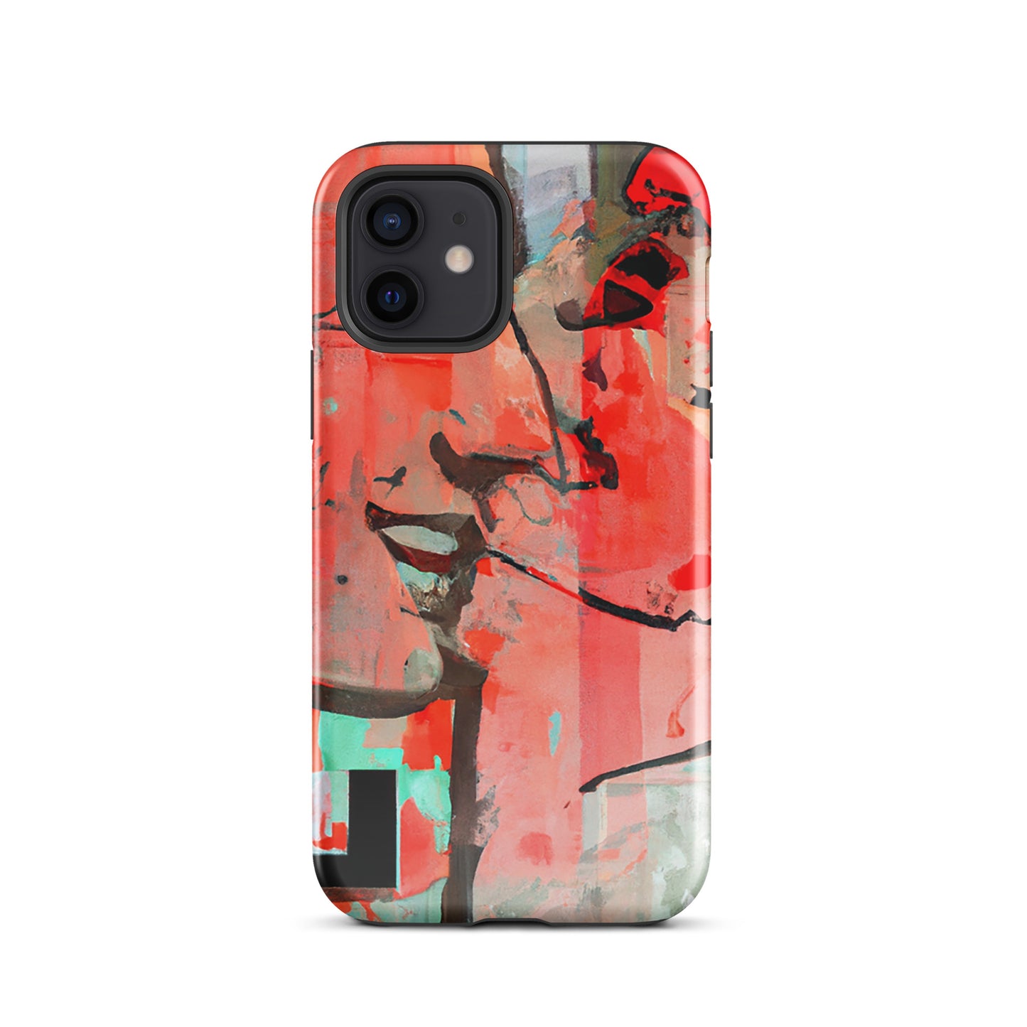 1032: Neon Love Series Tough Case for iPhone® (for models 11-15)