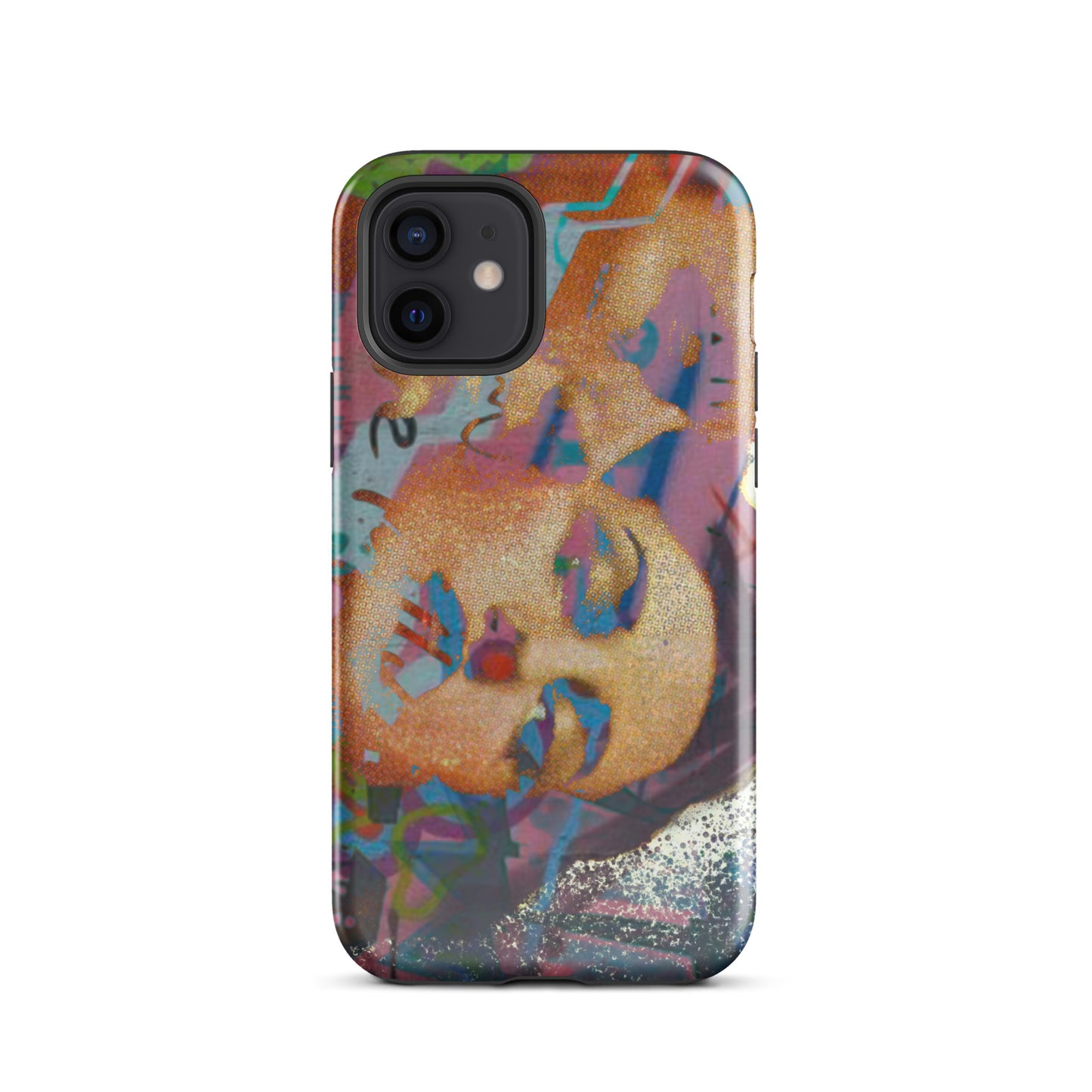 1043: Neon Love Series Tough Case for iPhone® (for models 11-15)