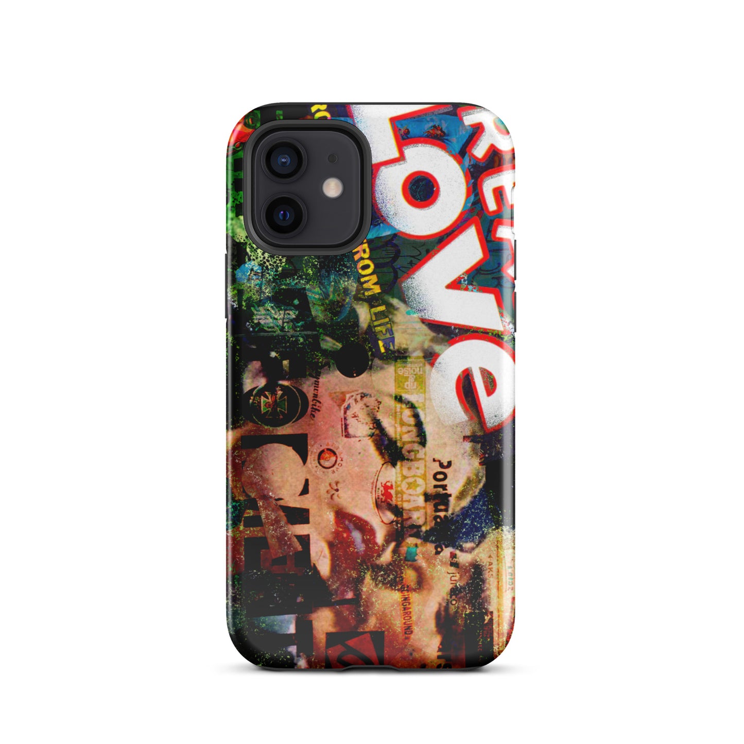 1044: Neon Love Series Tough Case for iPhone® (for models 11-15)