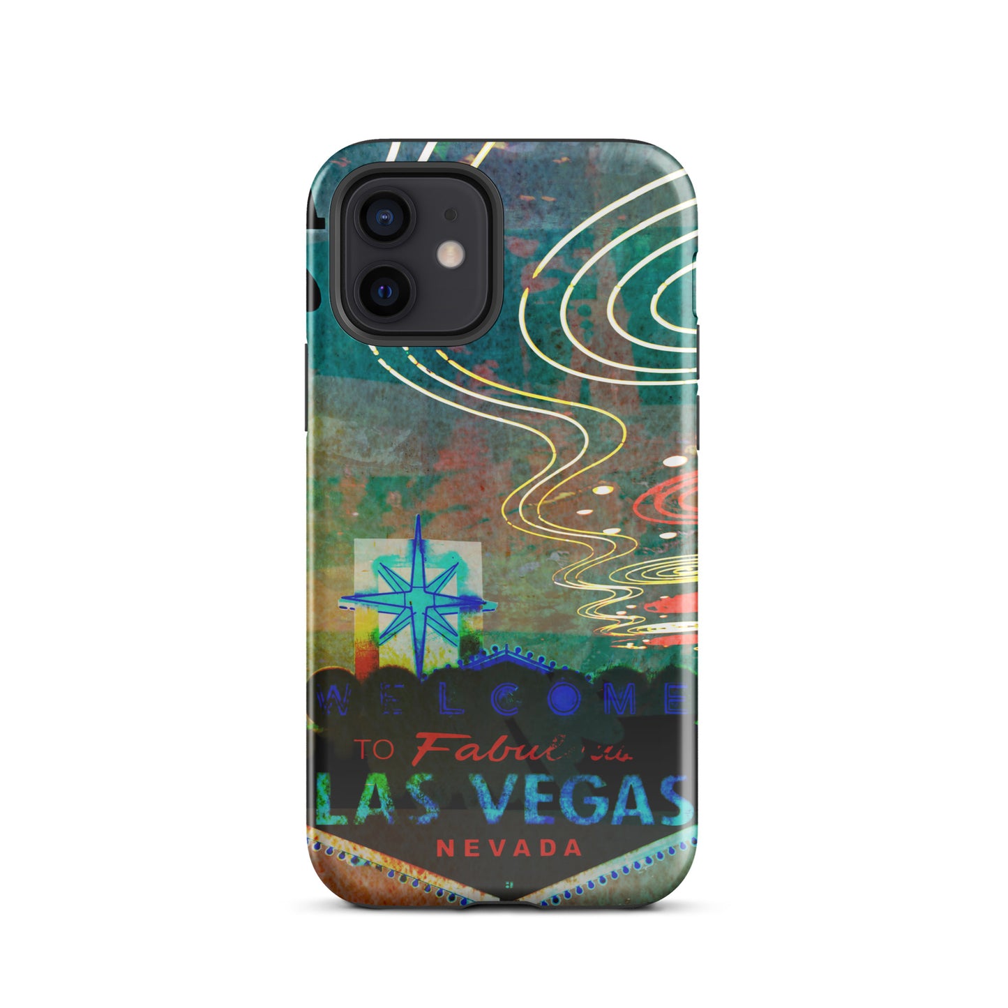 1067: Vegas Aces, Abstract, Tough Case for iPhone® (for models 11-15)