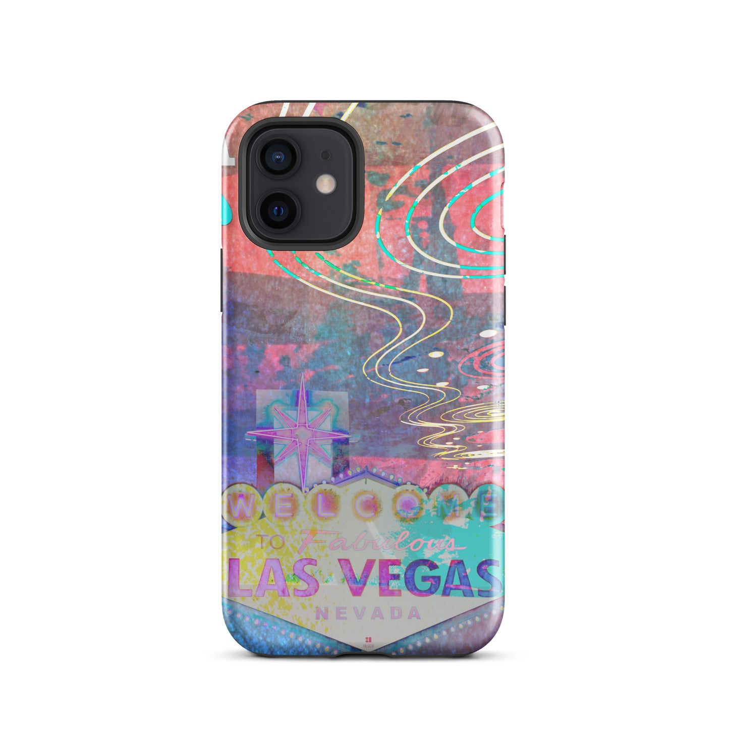 1068: Vegas Aces, Abstract, Tough Case for iPhone® (for models 11-15)