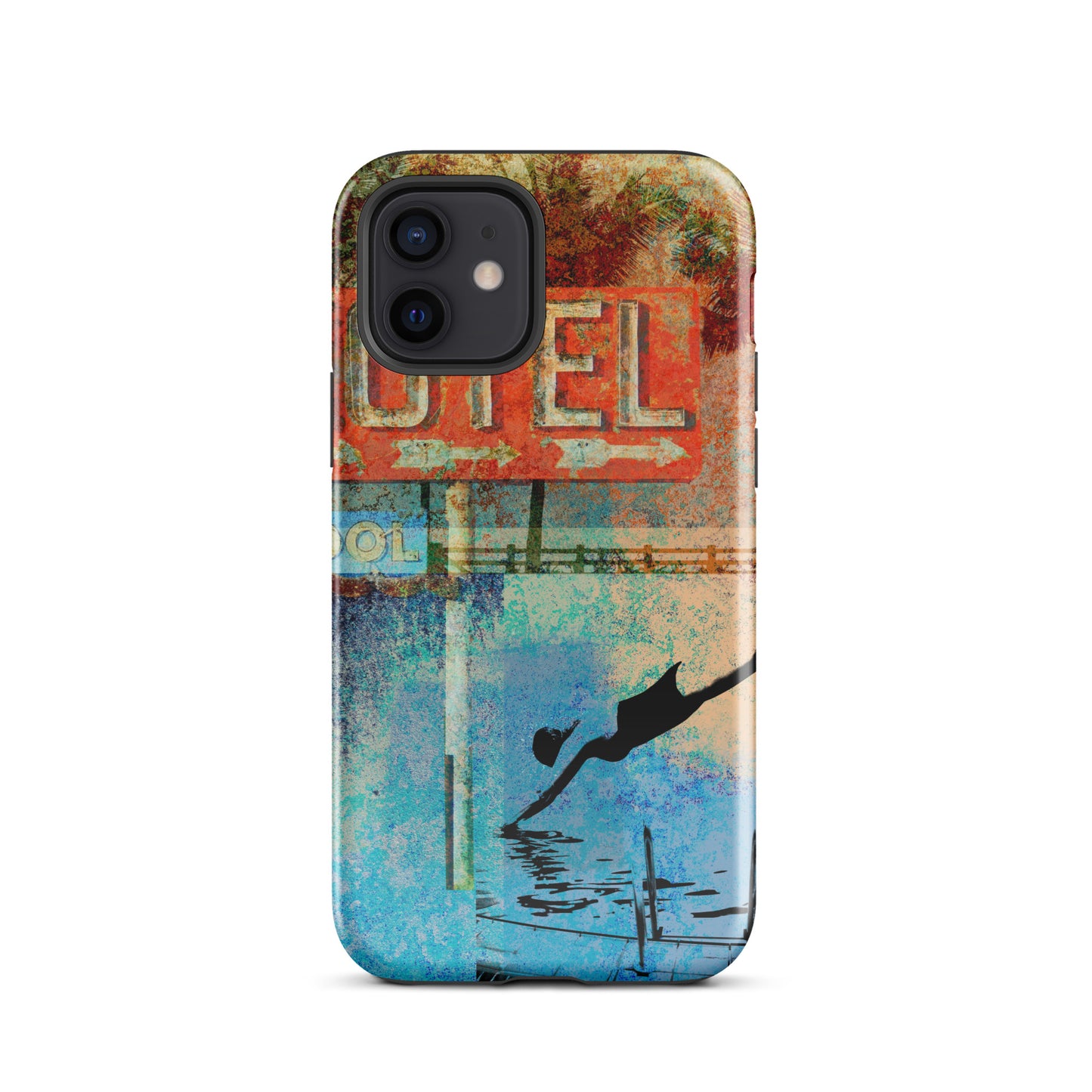 1051: Motel Dive, Route 66 Series, Abstract Tough Case for iPhone® (for models 11-15)