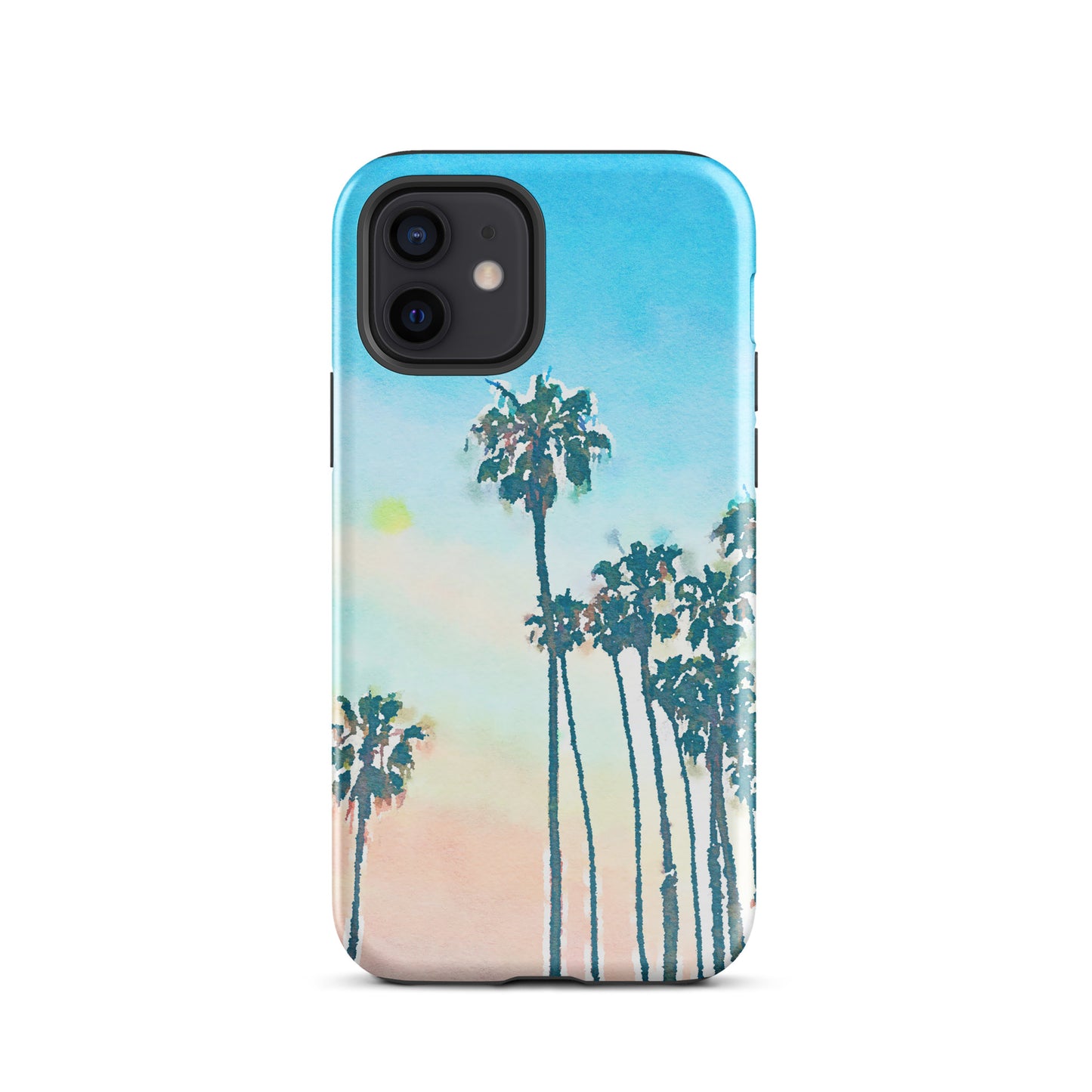 1002: Beach Life Palm Trees Tough Case for iPhone® (for models 11-15)