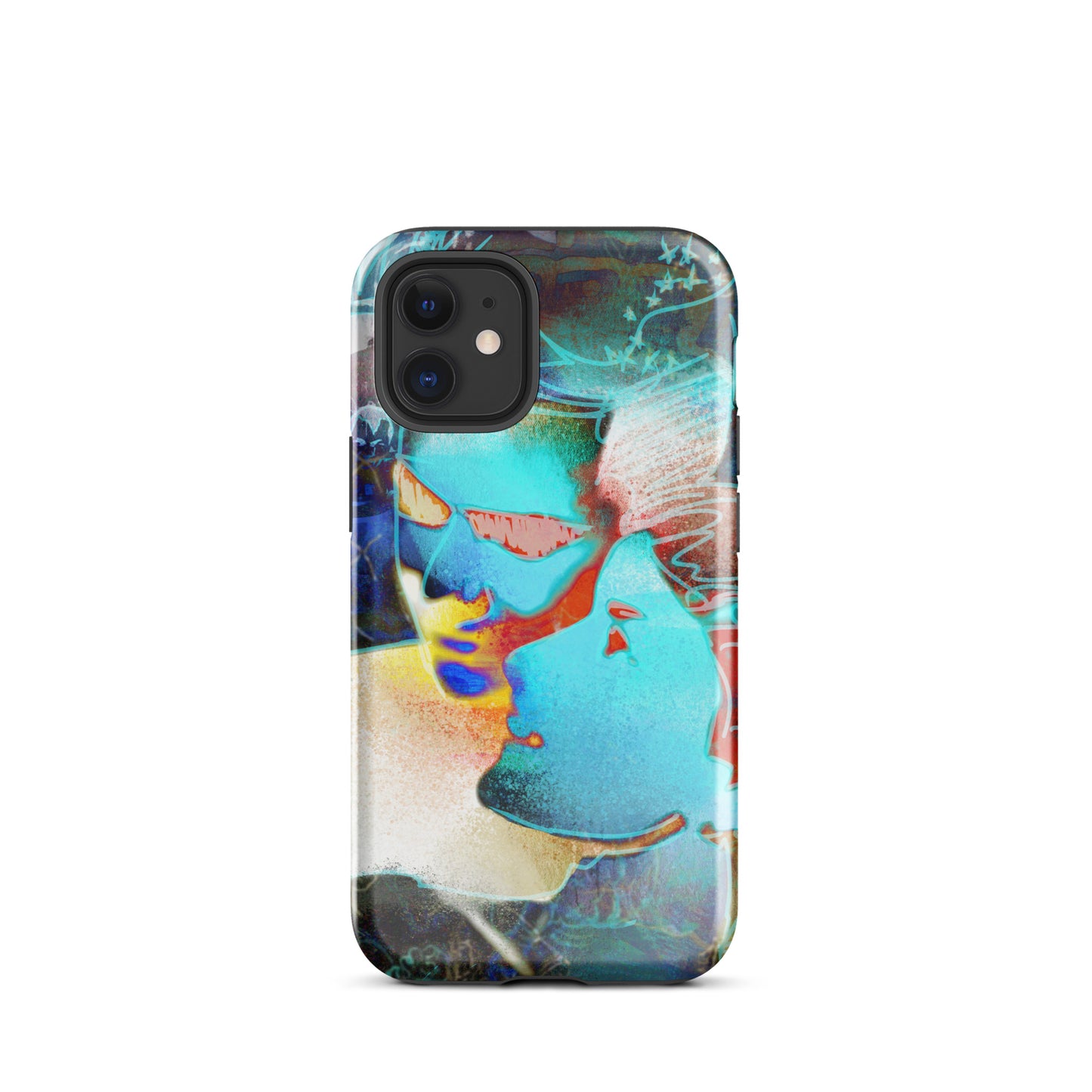 1047: Neon Love Series Tough Case for iPhone® (for models 11-15)