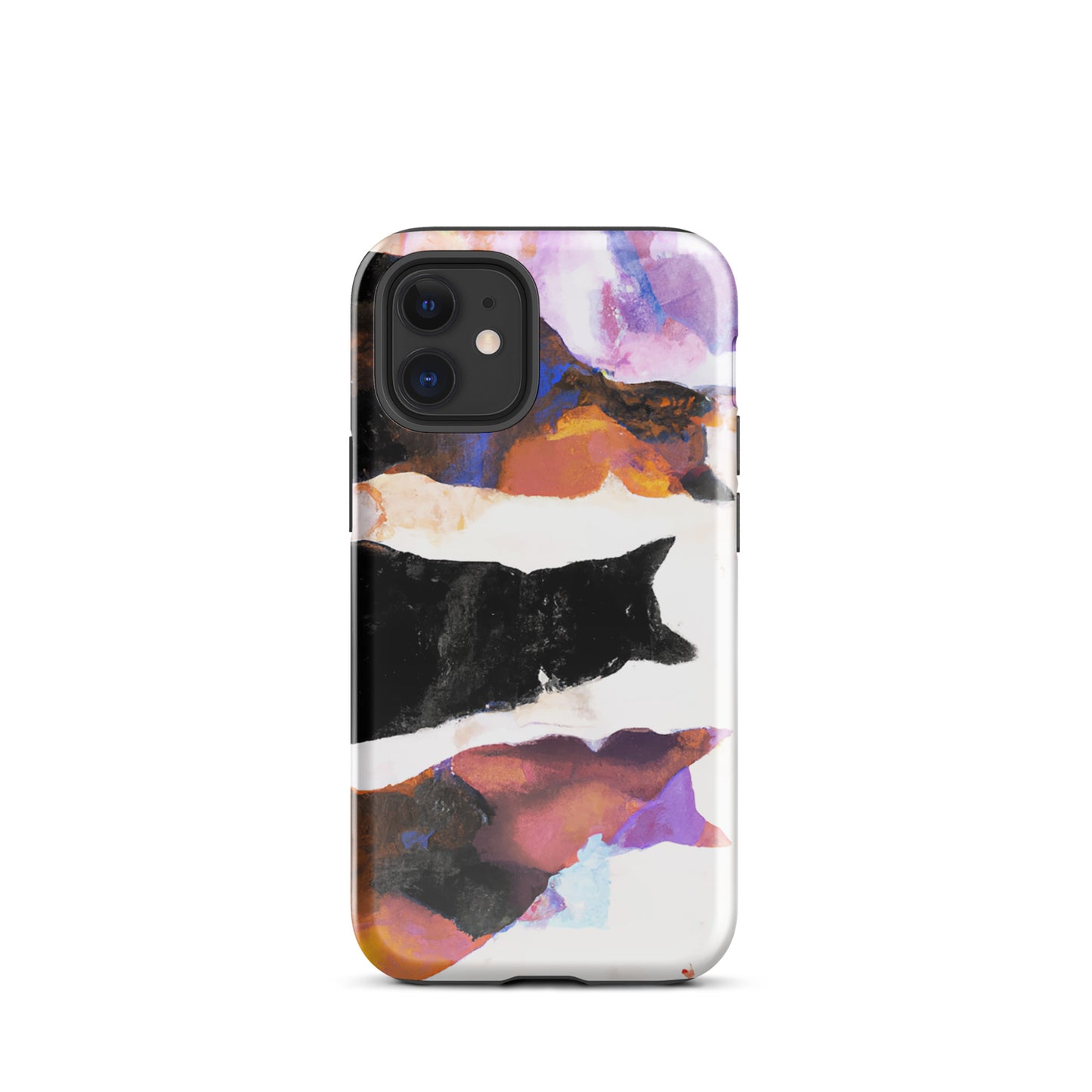 1006: Cats Animal Life Abstract Tough Case for iPhone® (for models 11-15)