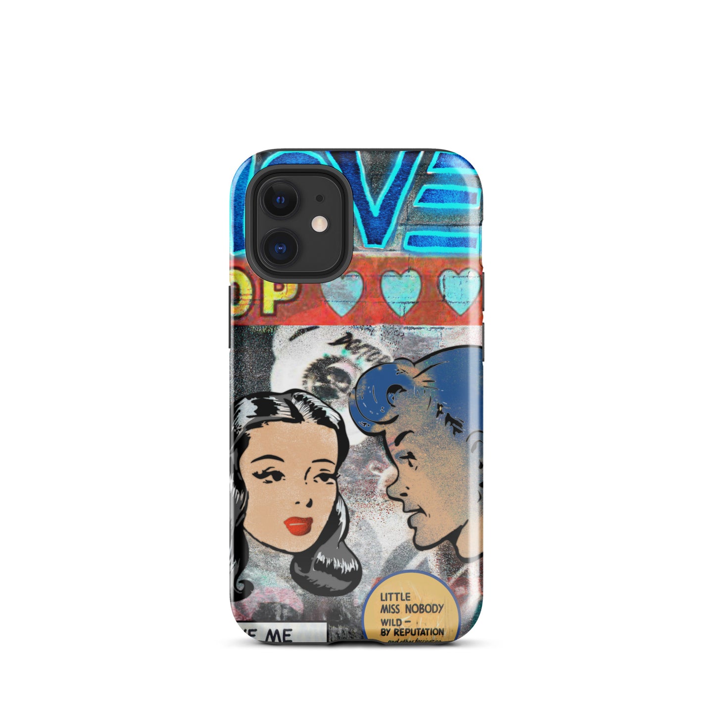 1031: Neon Love Series Top Love Tough Case for iPhone® (for models 11-15)