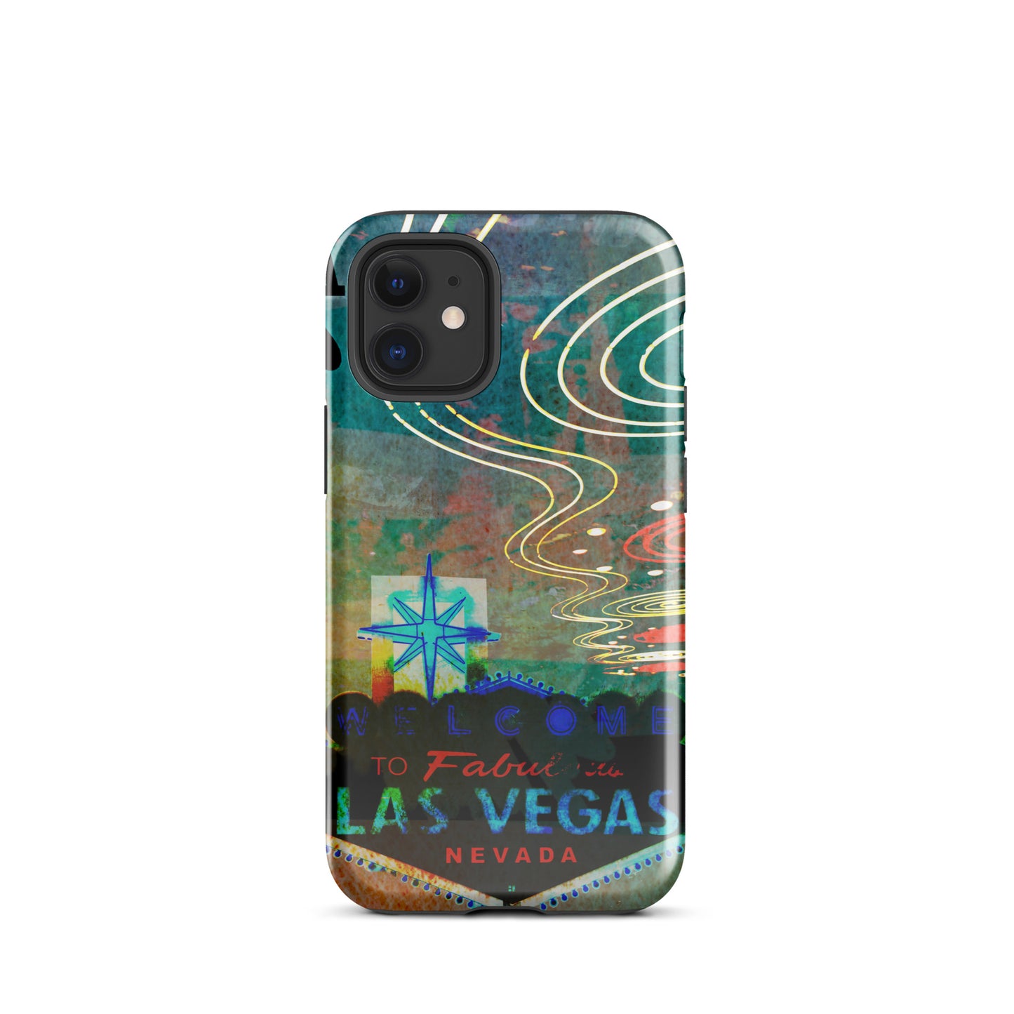 1067: Vegas Aces, Abstract, Tough Case for iPhone® (for models 11-15)