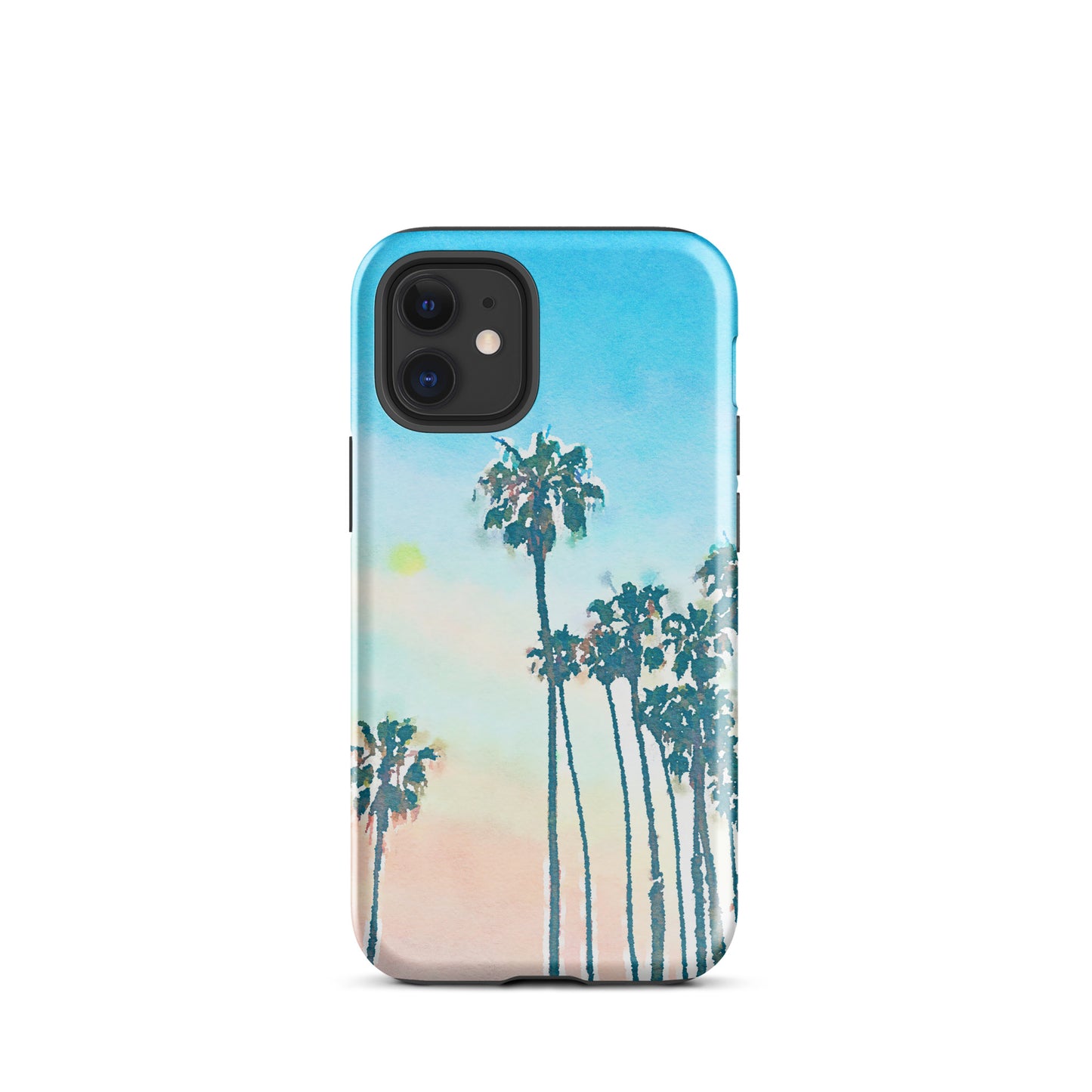 1002: Beach Life Palm Trees Tough Case for iPhone® (for models 11-15)