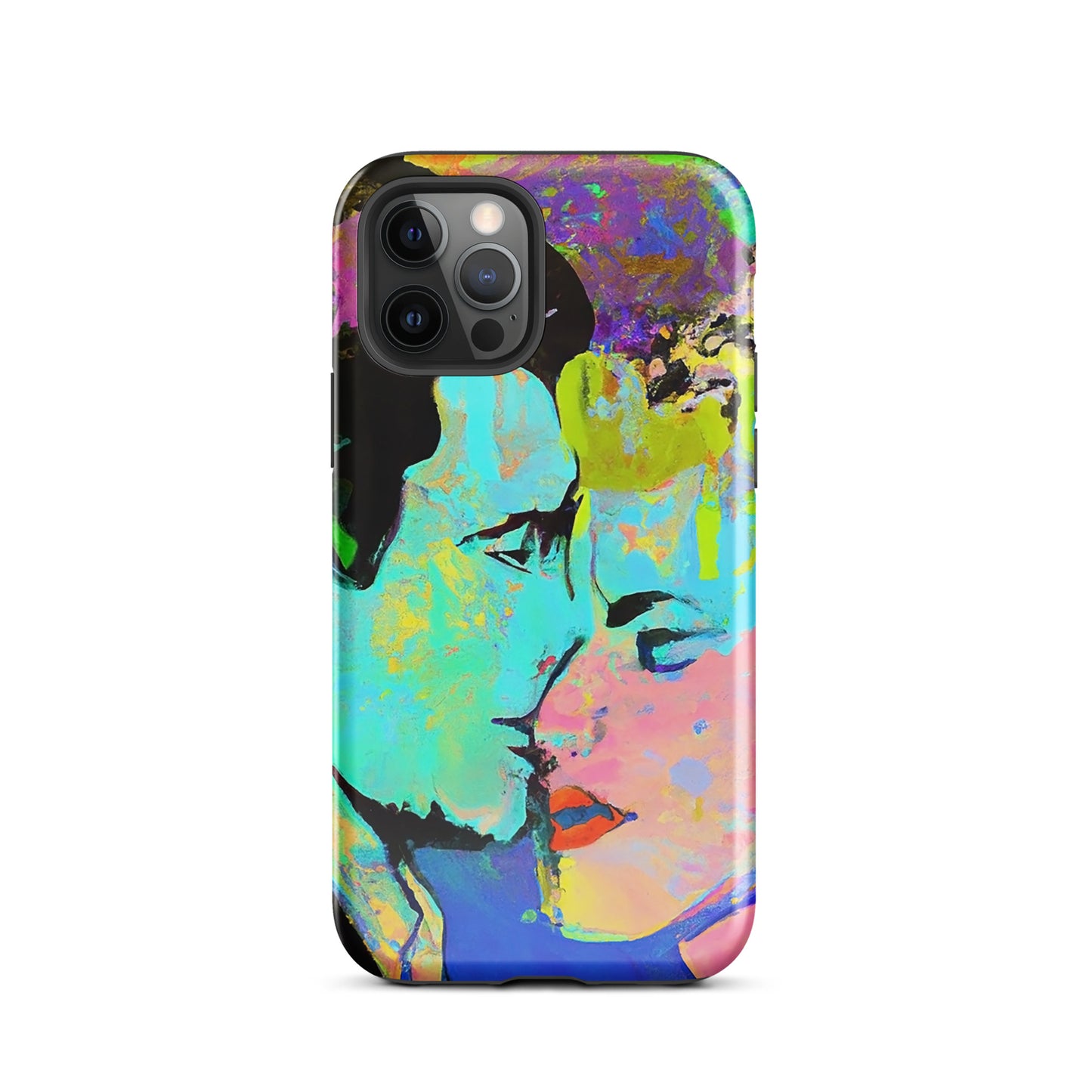 1039: Neon Love Series Tough Case for iPhone® (for models 11-15)