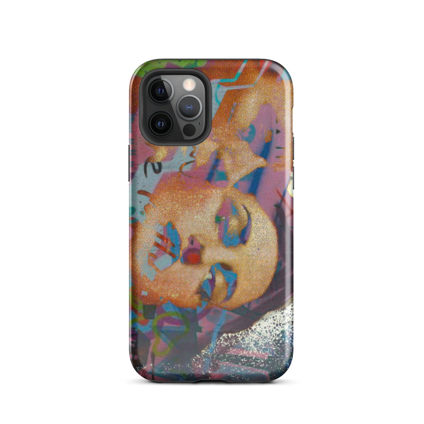 1043: Neon Love Series Tough Case for iPhone® (for models 11-15)