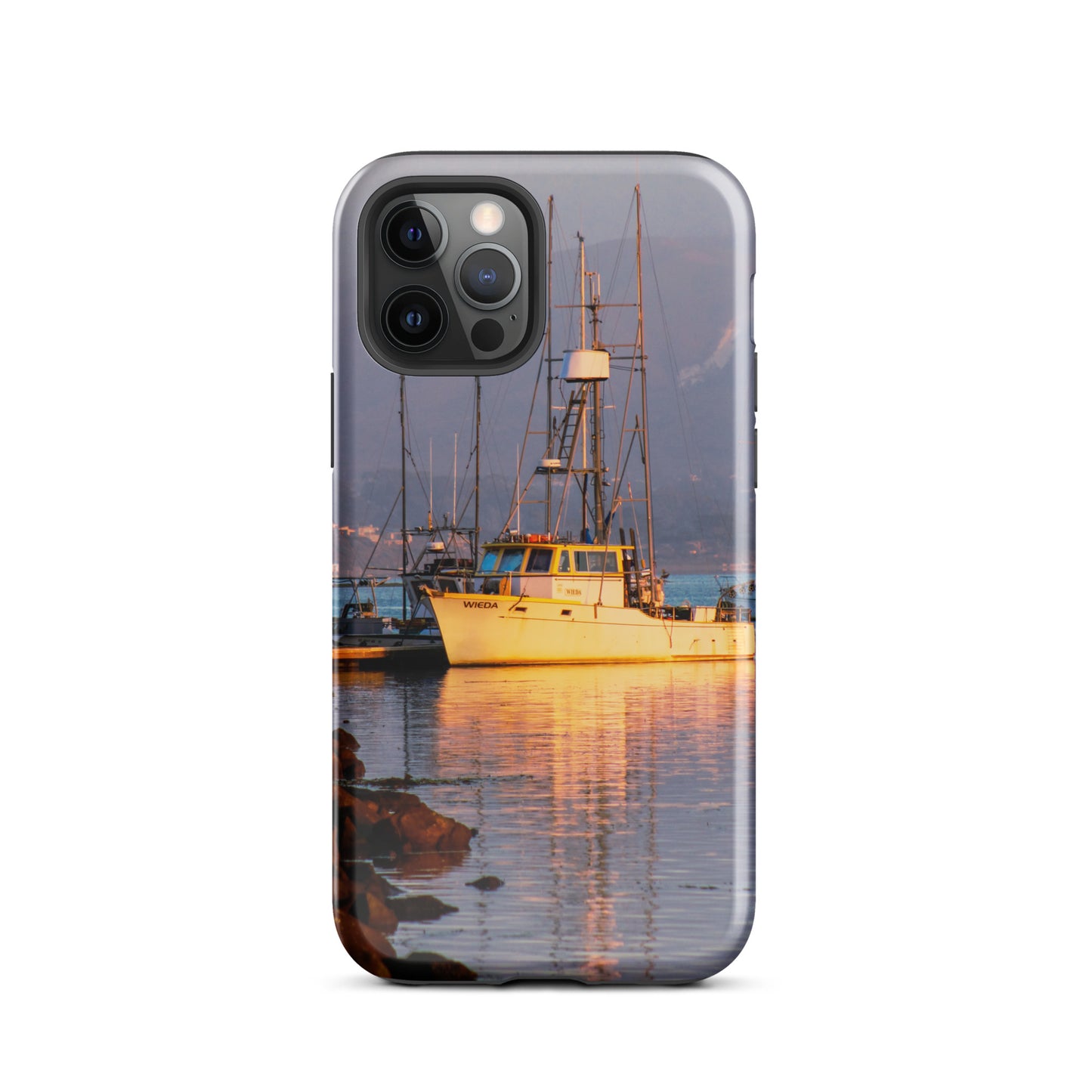 1023: Fishing Boat Photo Morro Bay California Tough Case for iPhone® (for models 11-15)