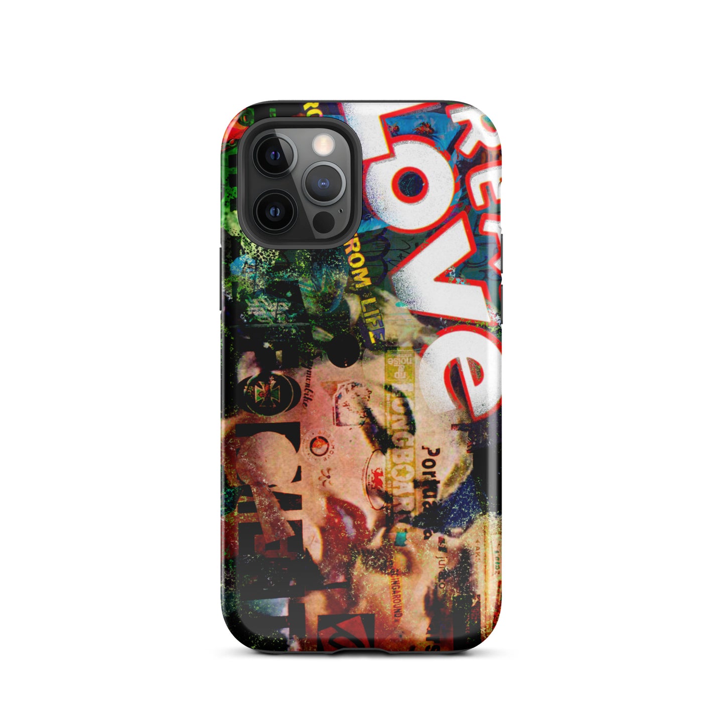 1044: Neon Love Series Tough Case for iPhone® (for models 11-15)