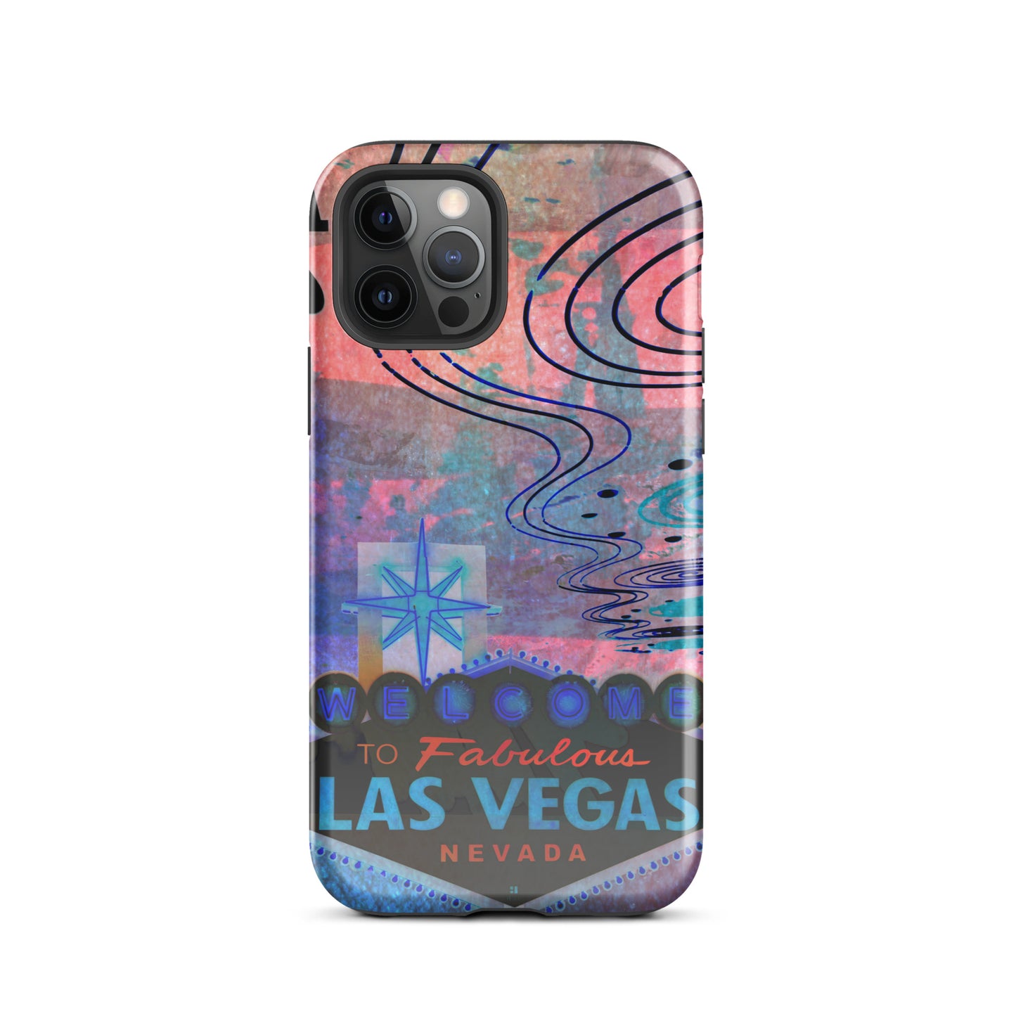 1069: Vegas Aces, Abstract, Tough Case for iPhone® (for models 11-15)