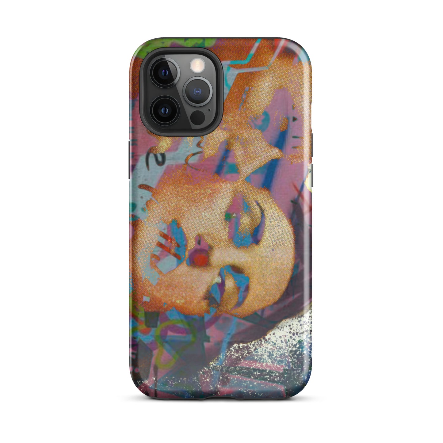 1043: Neon Love Series Tough Case for iPhone® (for models 11-15)