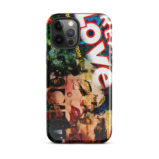 1044: Neon Love Series Tough Case for iPhone® (for models 11-15)