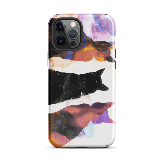 1006: Cats Animal Life Abstract Tough Case for iPhone® (for models 11-15)