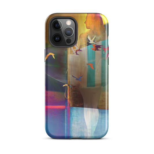 1070: Surf's Up, Beach Life, Abstract Tough Case for iPhone® (for models 11-15)