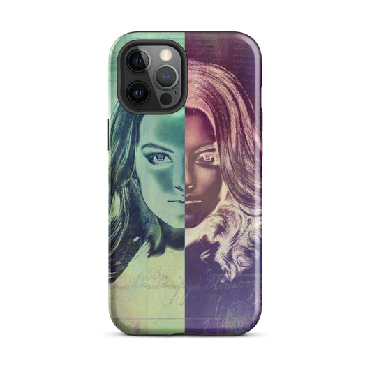 1024: Gemini Girl She Vibes Abstract Tough Case for iPhone® (for models 11-15)