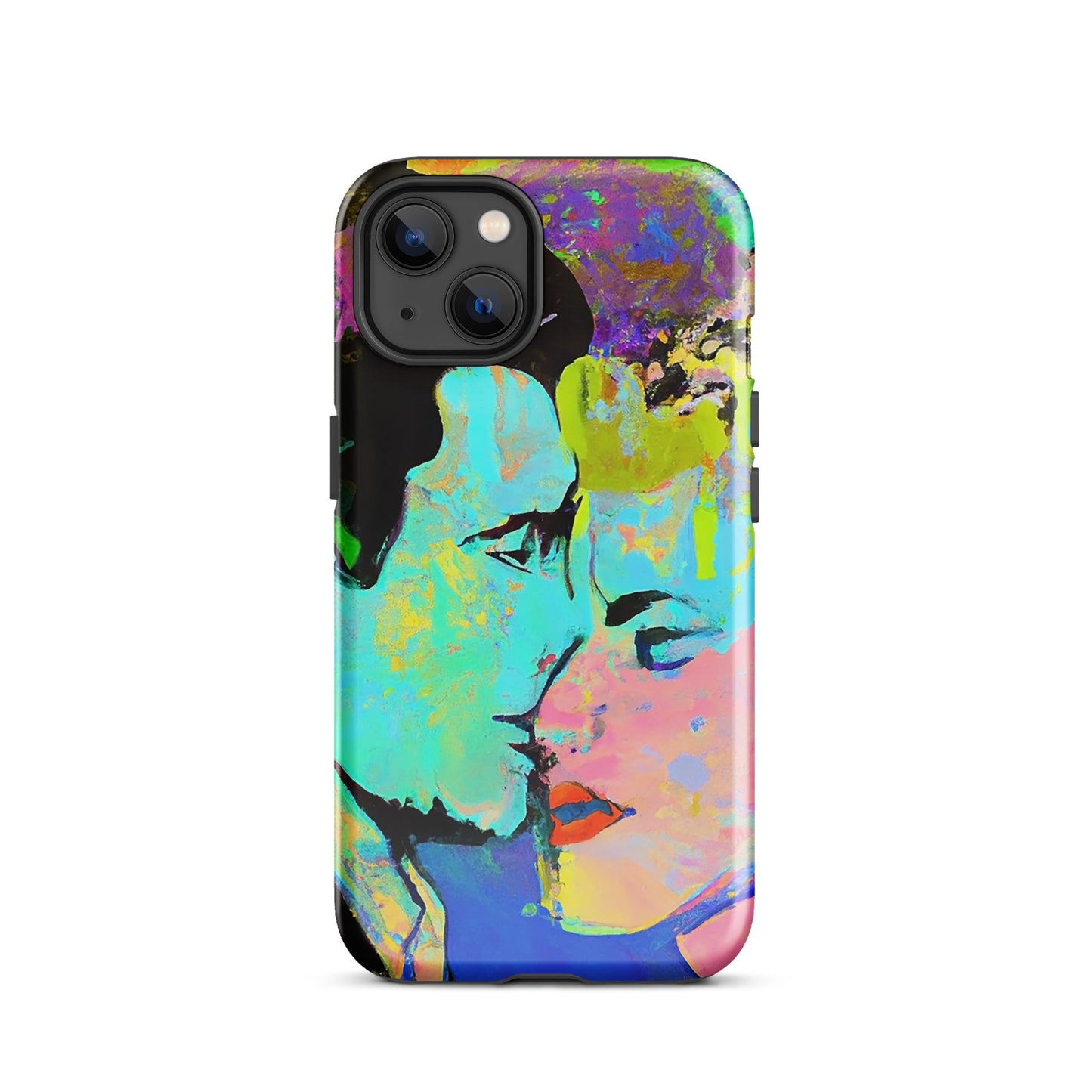 1039: Neon Love Series Tough Case for iPhone® (for models 11-15)