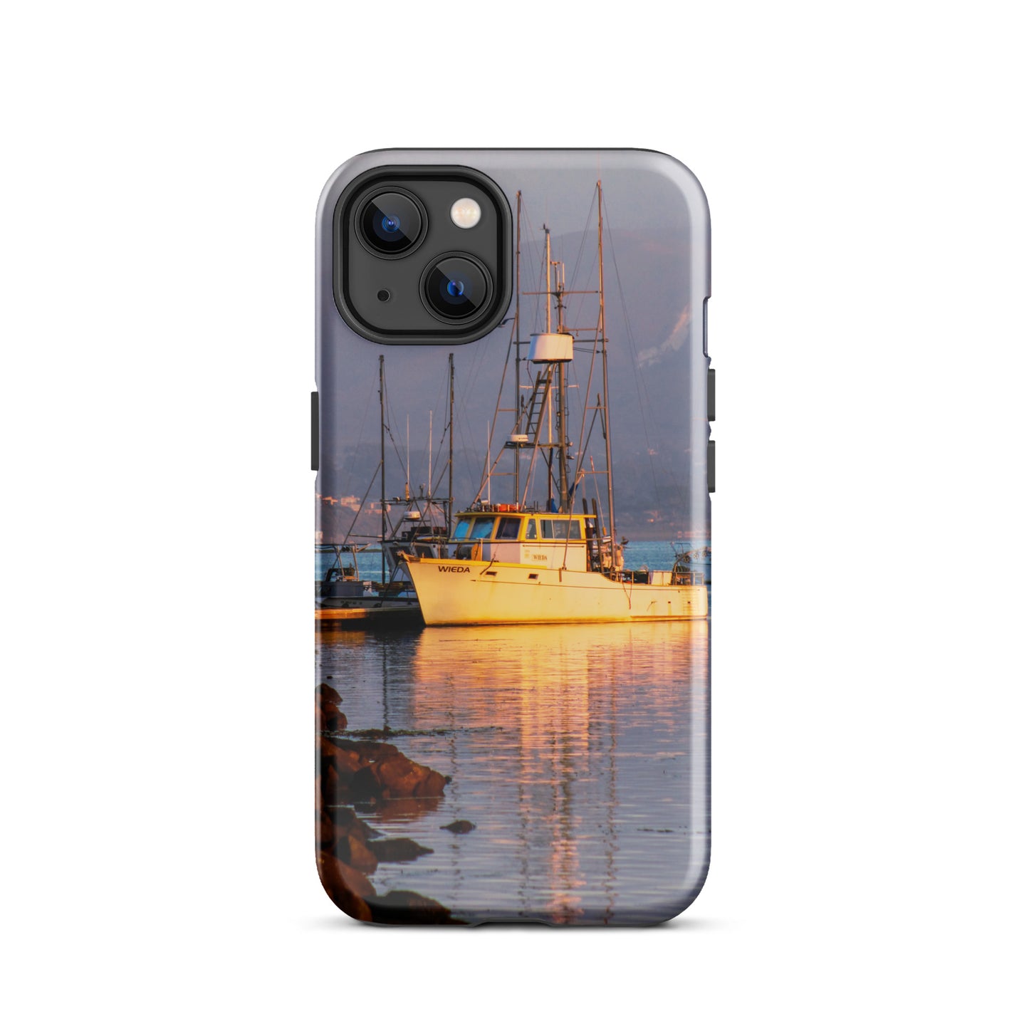 1023: Fishing Boat Photo Morro Bay California Tough Case for iPhone® (for models 11-15)