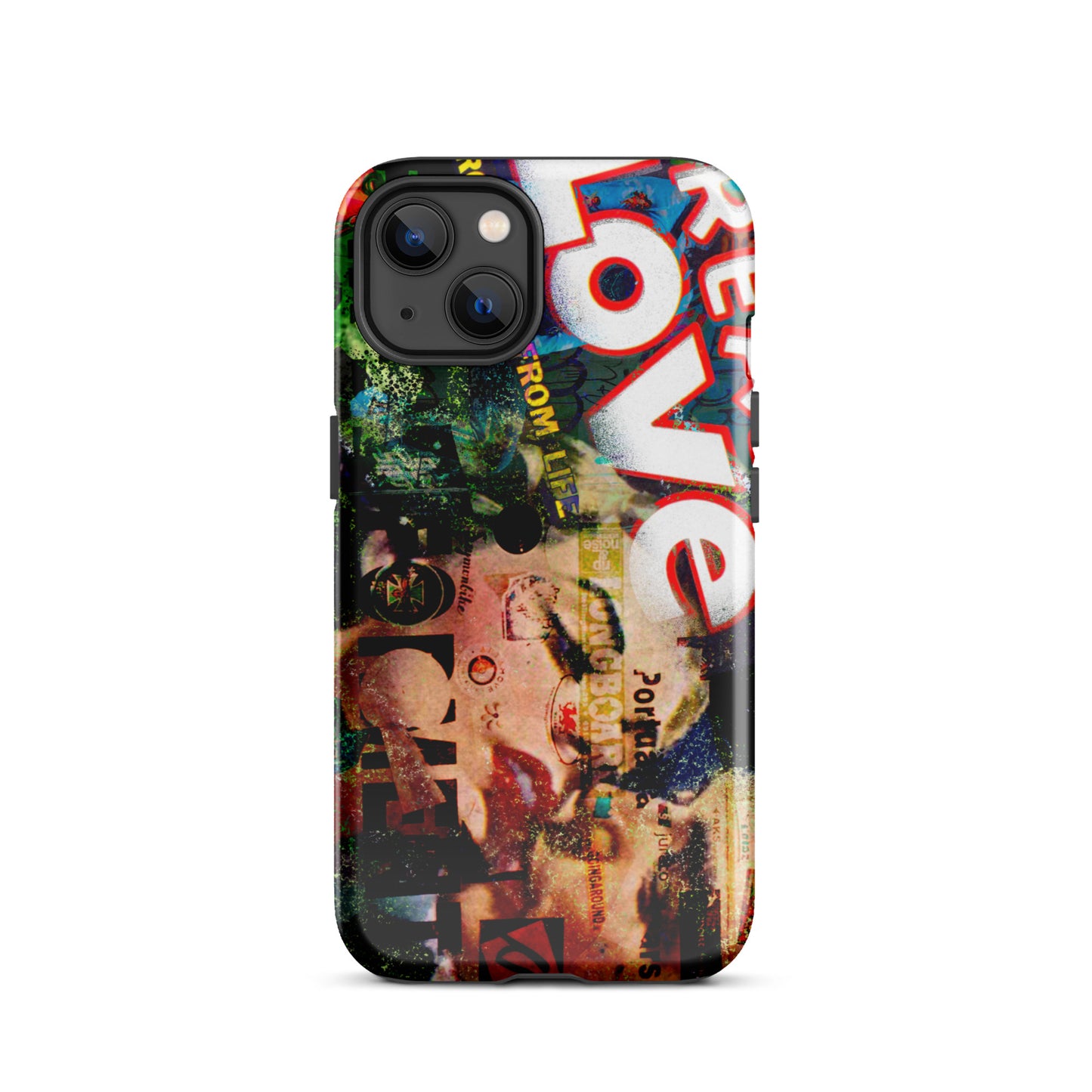 1044: Neon Love Series Tough Case for iPhone® (for models 11-15)