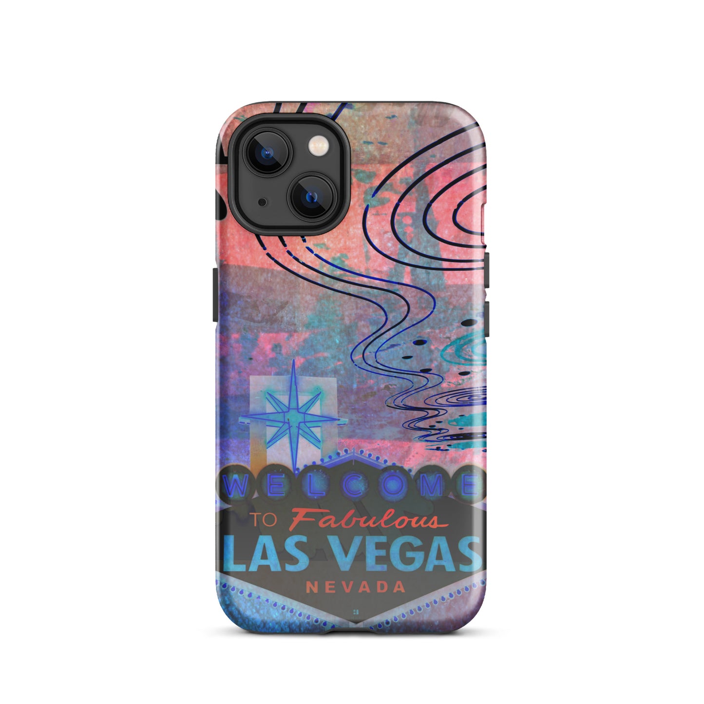 1069: Vegas Aces, Abstract, Tough Case for iPhone® (for models 11-15)