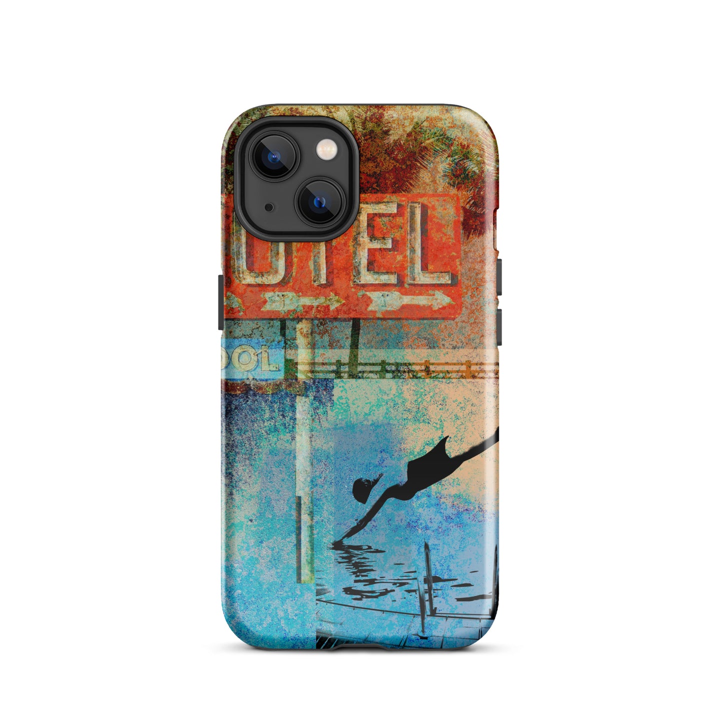 1051: Motel Dive, Route 66 Series, Abstract Tough Case for iPhone® (for models 11-15)