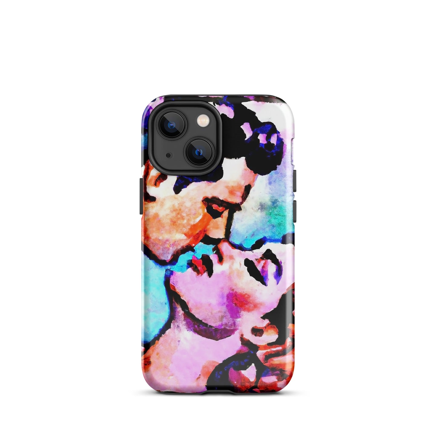 1037: Neon Love Series Tough Case for iPhone® (for models 11-15)