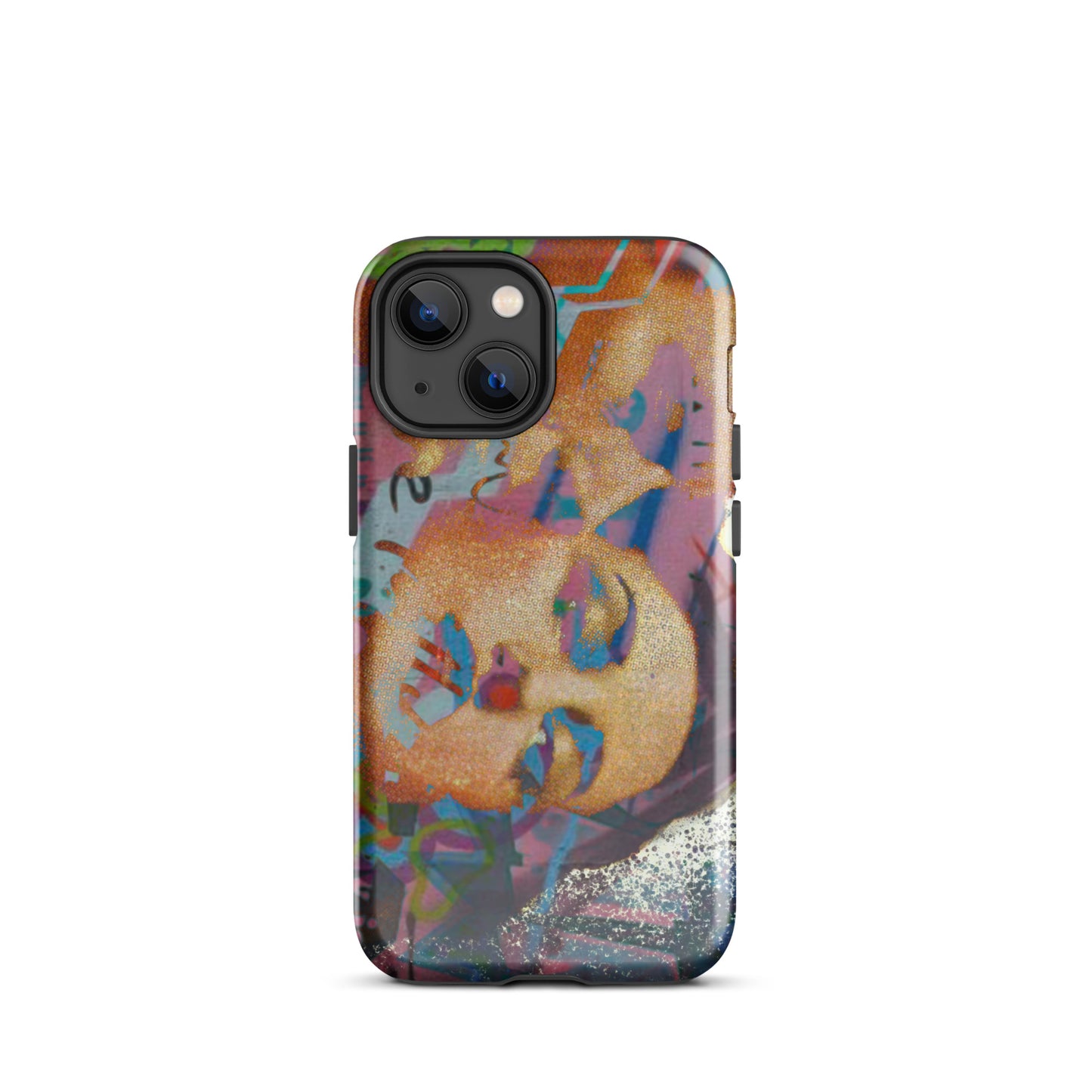 1043: Neon Love Series Tough Case for iPhone® (for models 11-15)