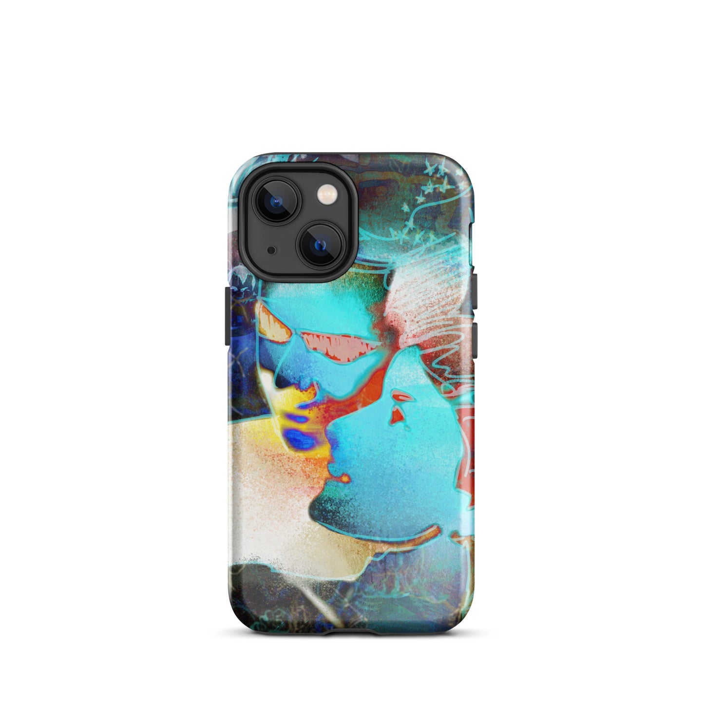 1047: Neon Love Series Tough Case for iPhone® (for models 11-15)