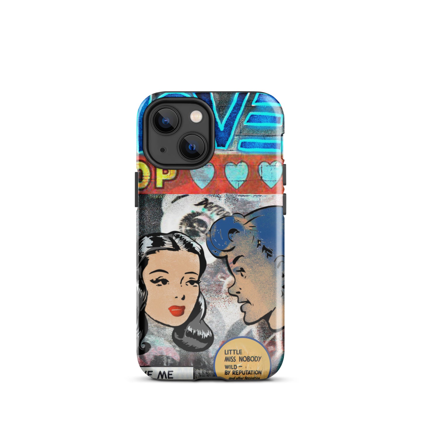 1031: Neon Love Series Top Love Tough Case for iPhone® (for models 11-15)