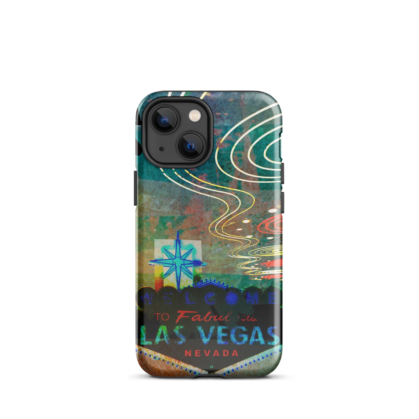 1067: Vegas Aces, Abstract, Tough Case for iPhone® (for models 11-15)