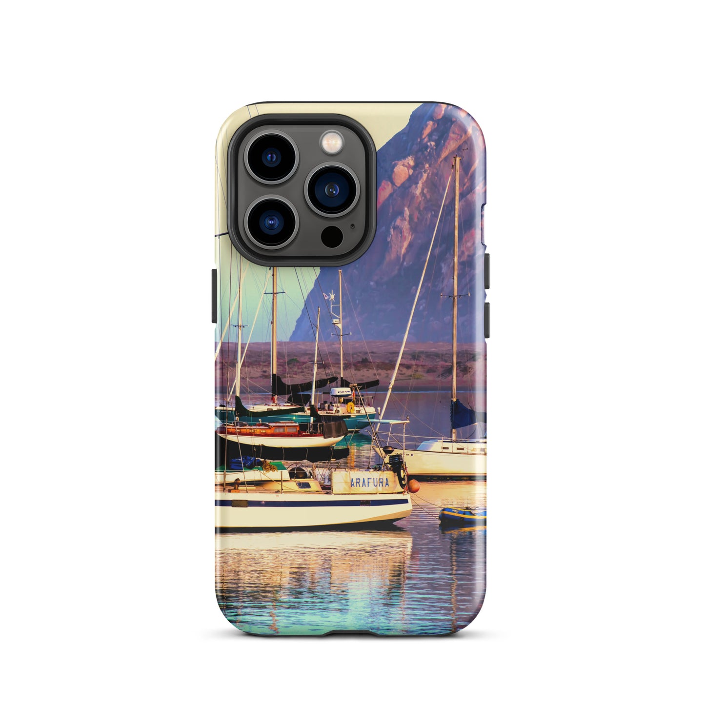 1054: Sailboats Morro Bay California Photo Tough Case for iPhone® (for models 11-15)