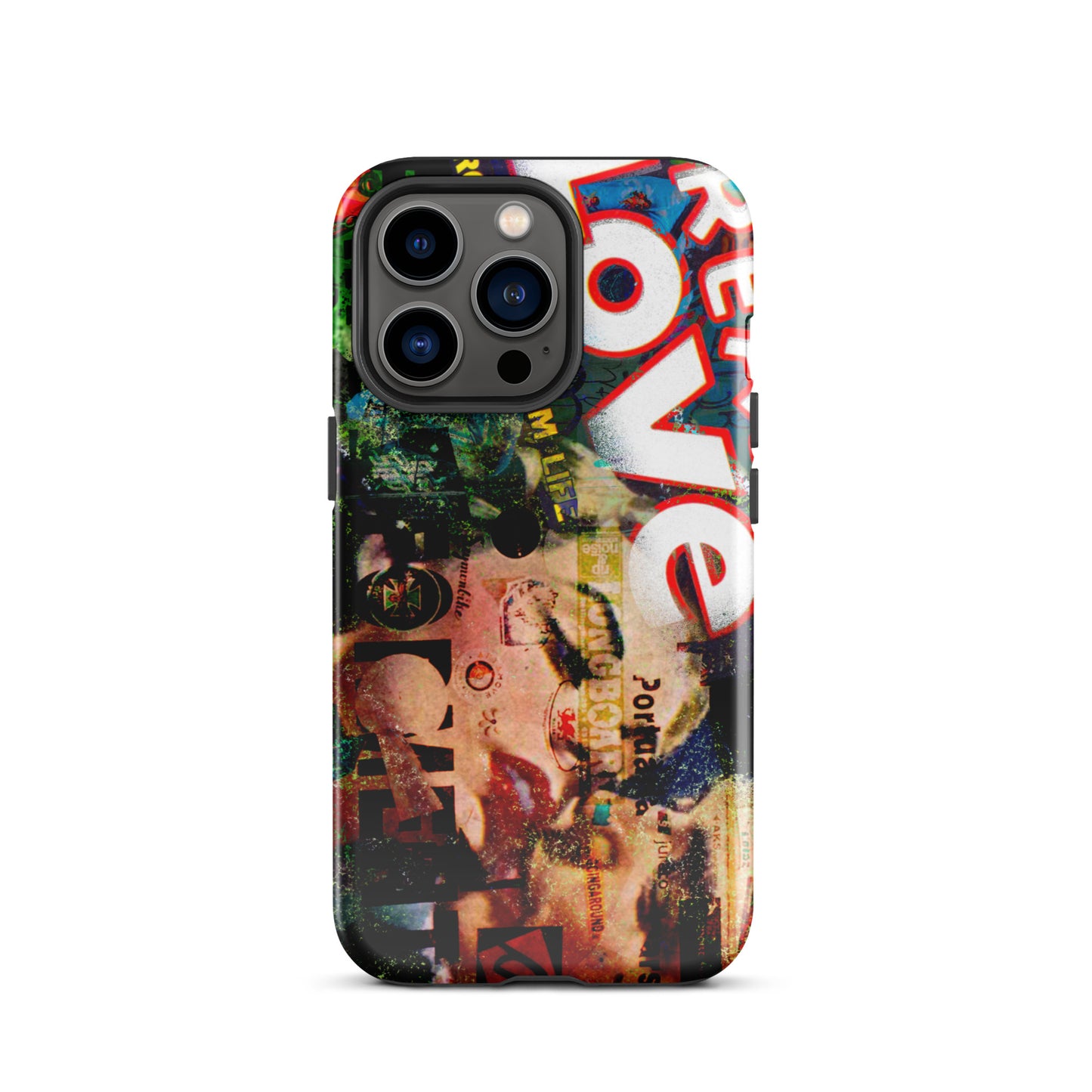 1044: Neon Love Series Tough Case for iPhone® (for models 11-15)