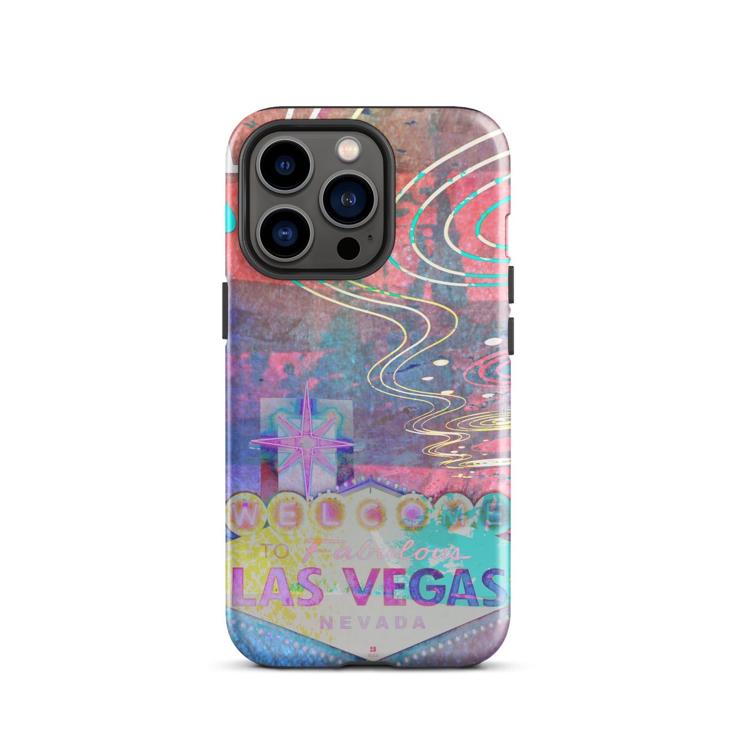 1068: Vegas Aces, Abstract, Tough Case for iPhone® (for models 11-15)