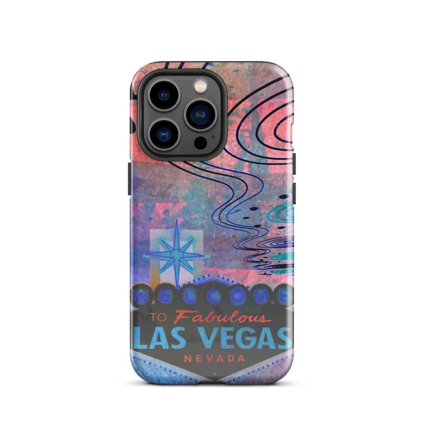 1069: Vegas Aces, Abstract, Tough Case for iPhone® (for models 11-15)