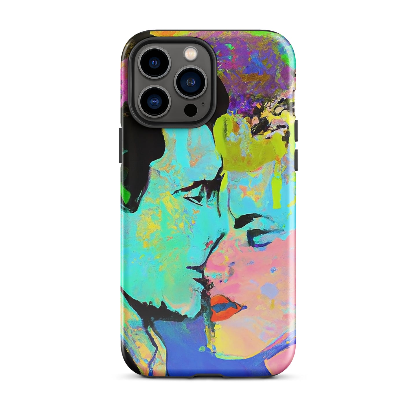 1039: Neon Love Series Tough Case for iPhone® (for models 11-15)