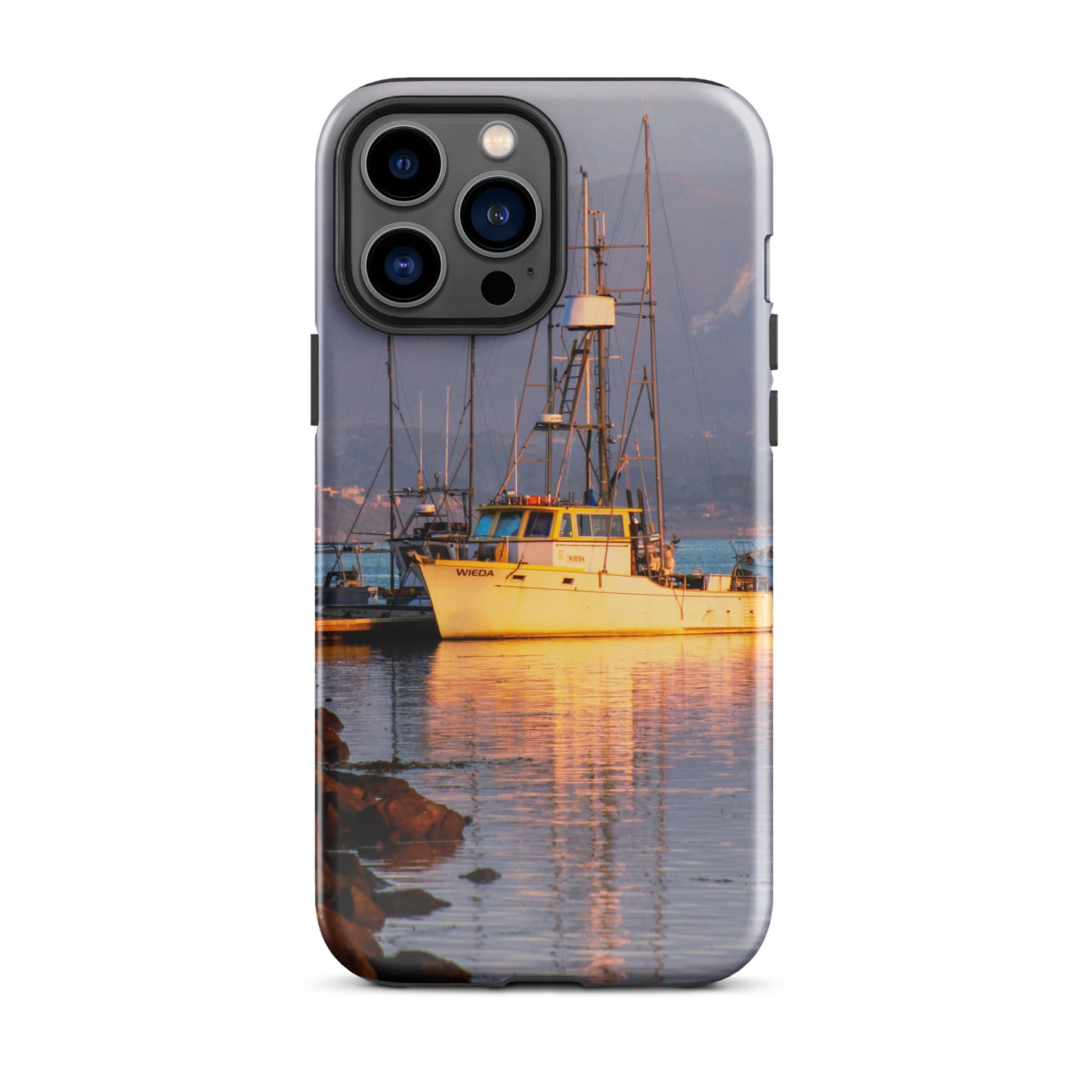 1023: Fishing Boat Photo Morro Bay California Tough Case for iPhone® (for models 11-15)