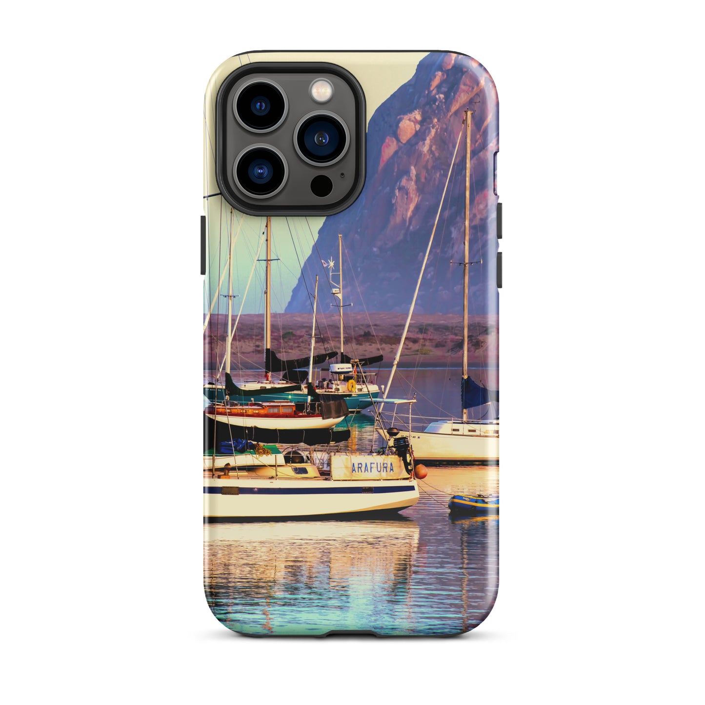 1054: Sailboats Morro Bay California Photo Tough Case for iPhone® (for models 11-15)