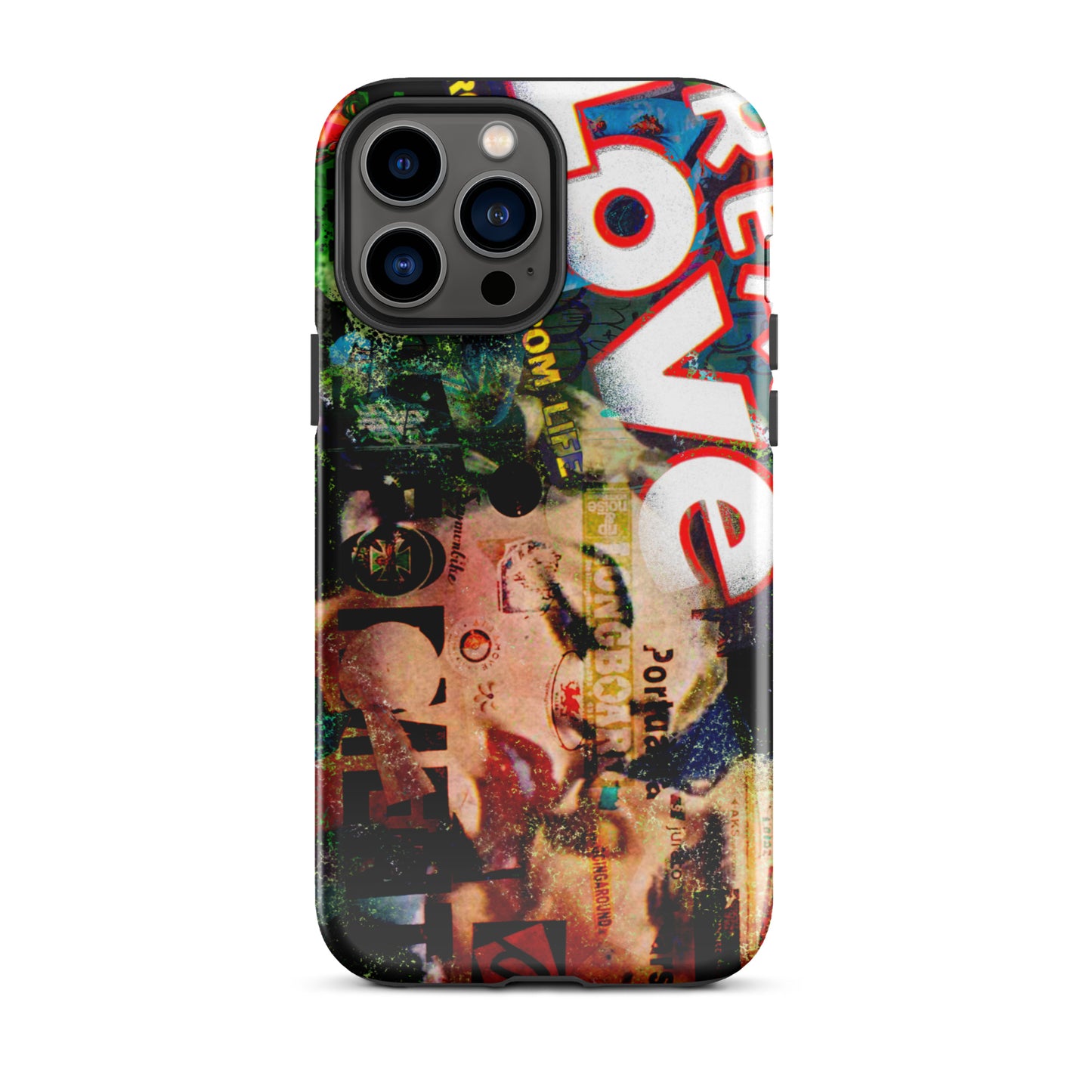 1044: Neon Love Series Tough Case for iPhone® (for models 11-15)