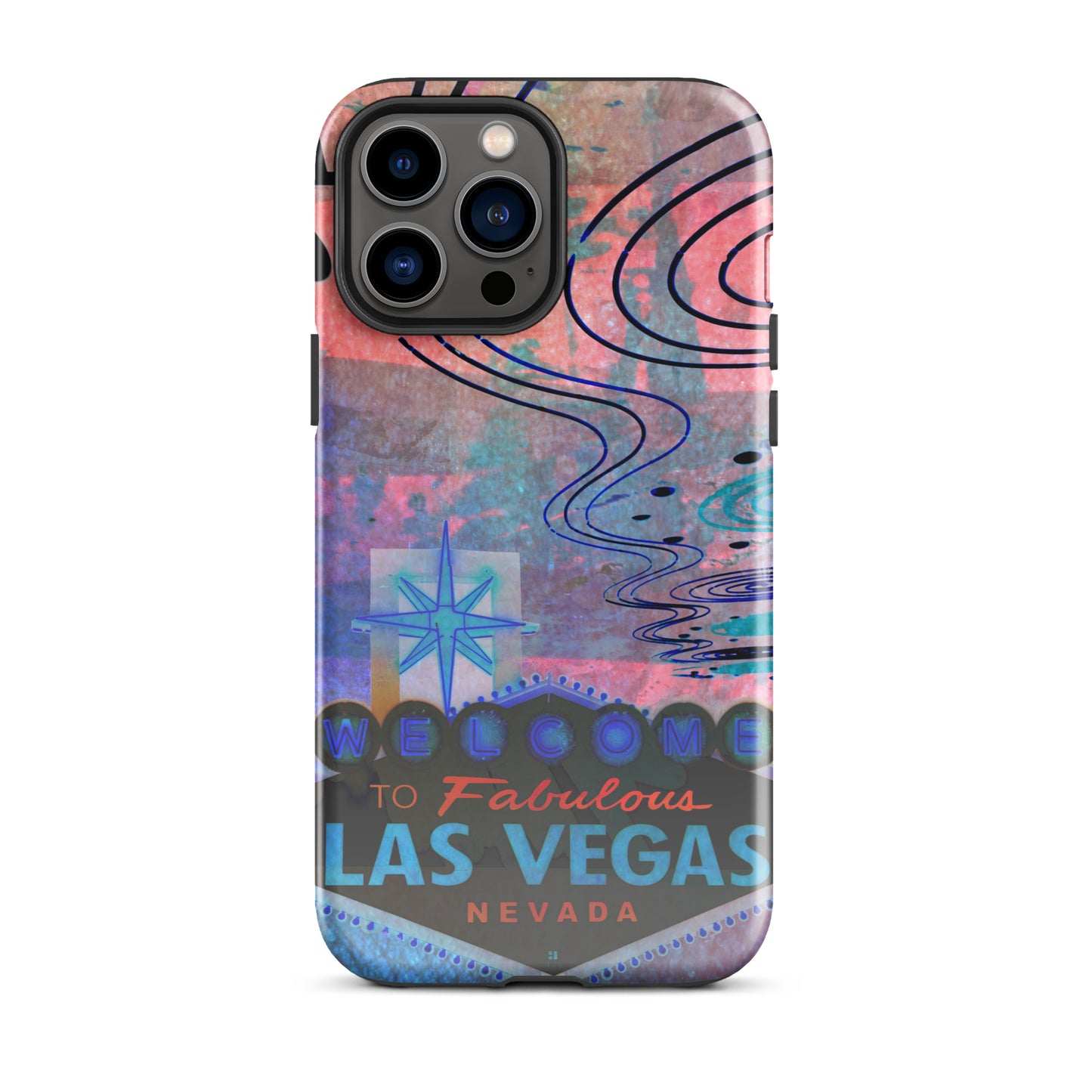 1069: Vegas Aces, Abstract, Tough Case for iPhone® (for models 11-15)