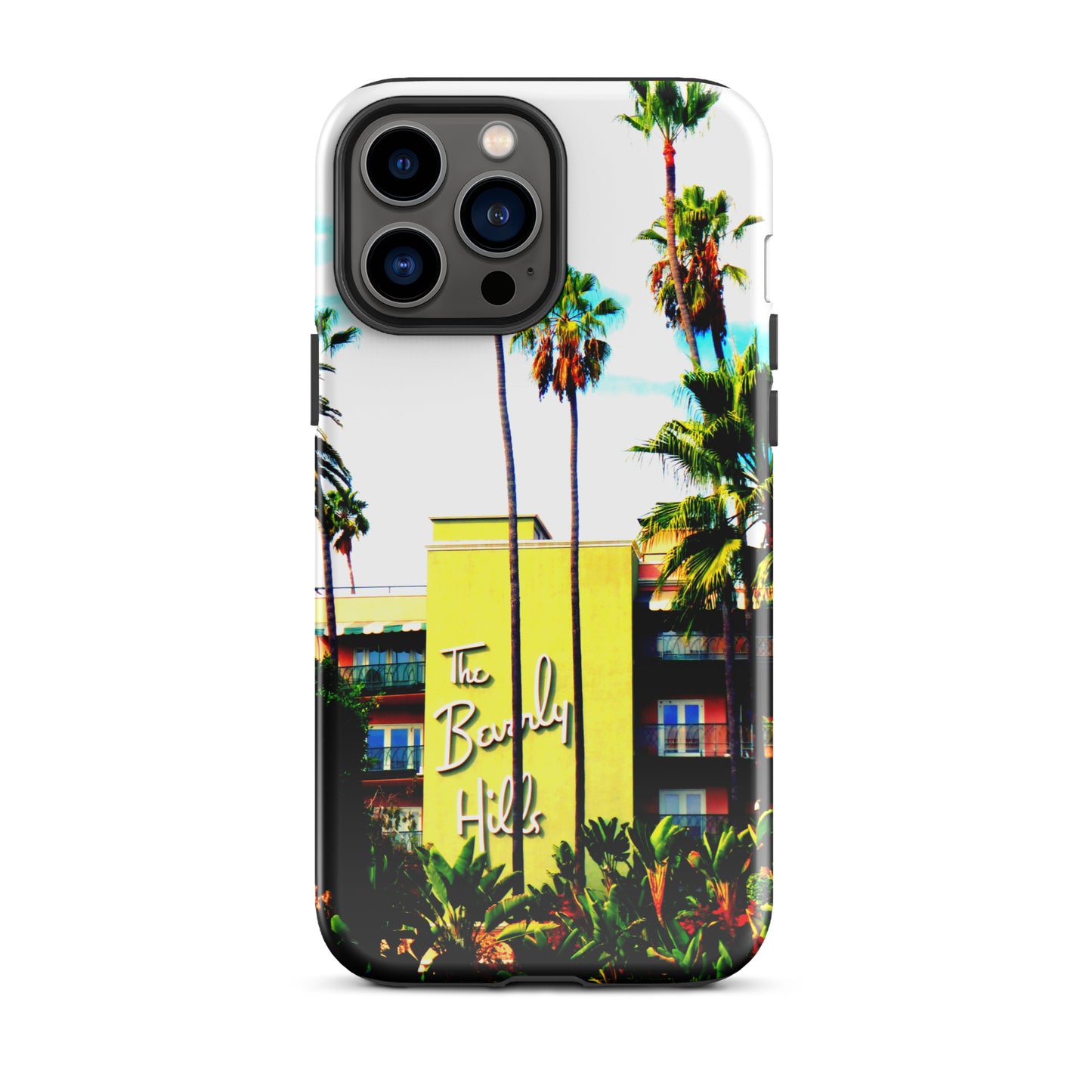 1004: Beverly Hills Hotel Photo Art Tough Case for iPhone® (for models 11-15)