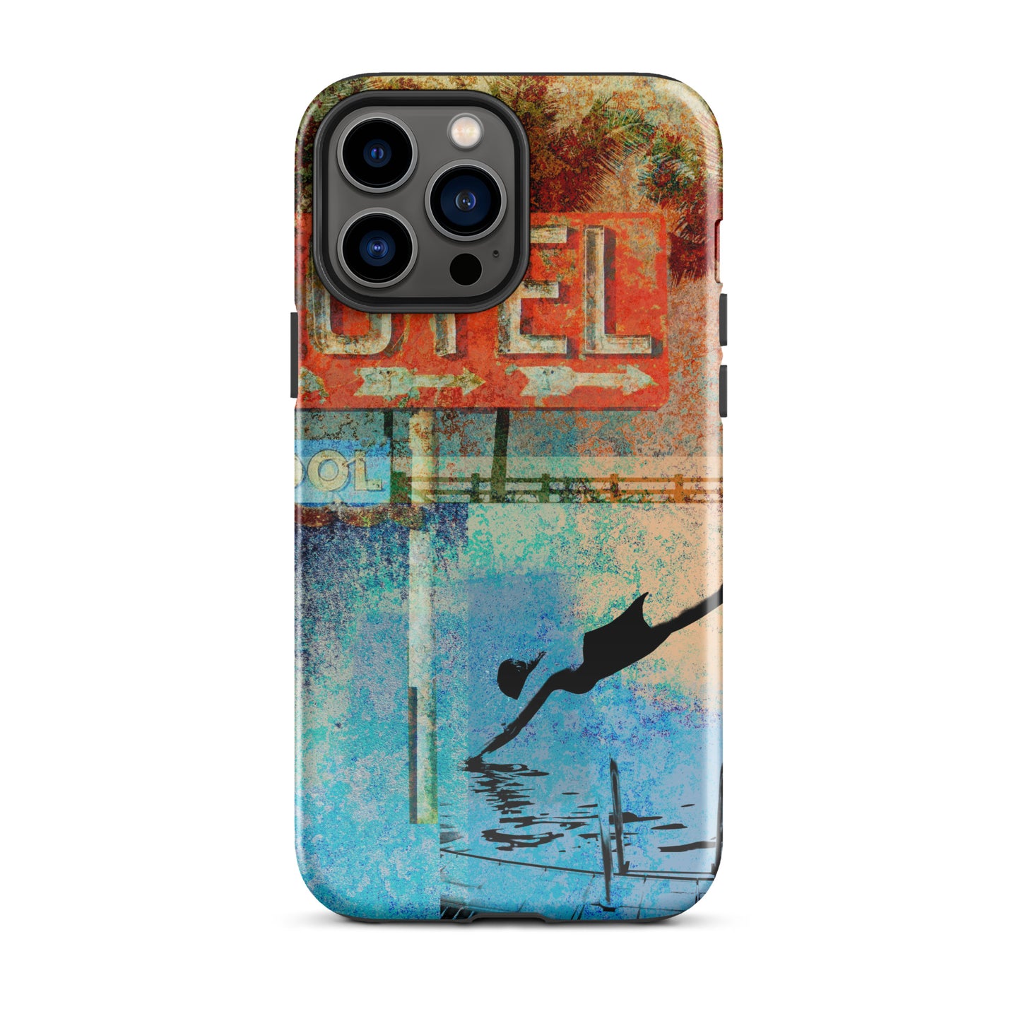 1051: Motel Dive, Route 66 Series, Abstract Tough Case for iPhone® (for models 11-15)